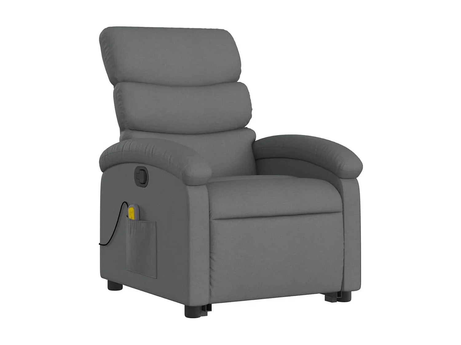 Fauteuil de massage inclinable Gris foncé Tissu REO84140