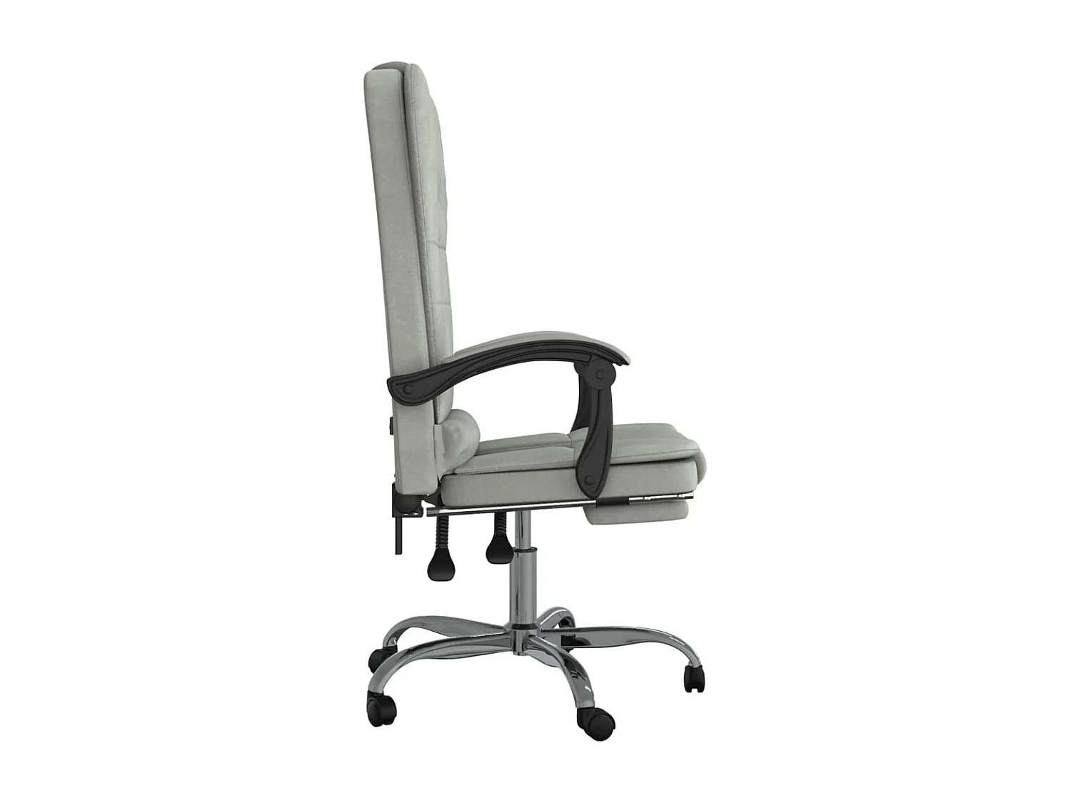 Fauteuil de massage inclinable de bureau Gris clair Velours REO46324