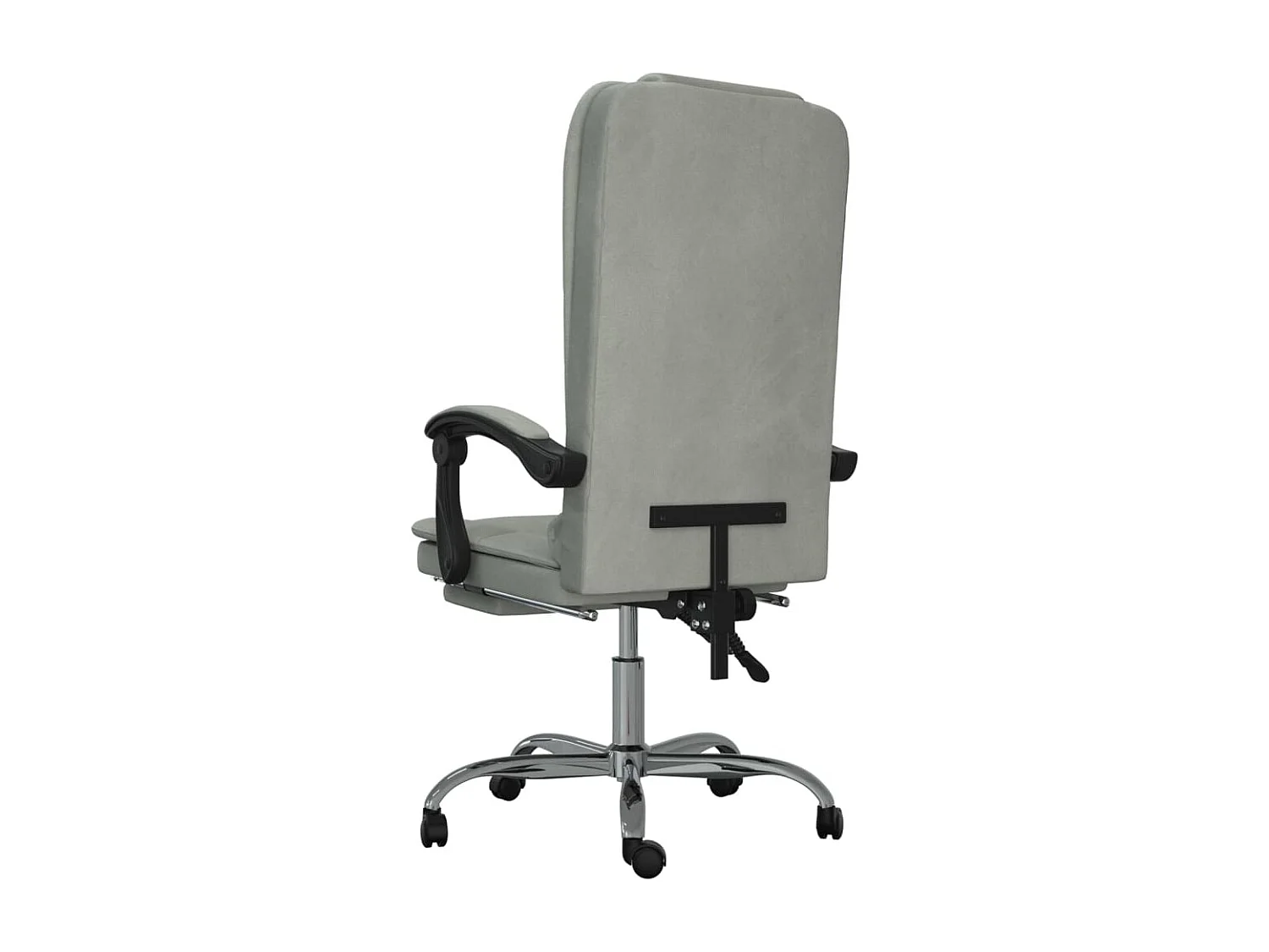 Fauteuil de massage inclinable de bureau Gris clair Velours REO46324