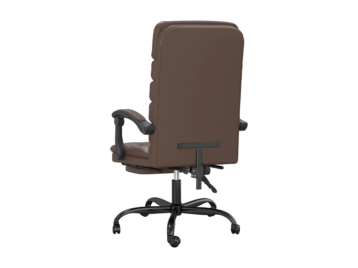 Fauteuil de massage inclinable de bureau Marron Similicuir REO86684