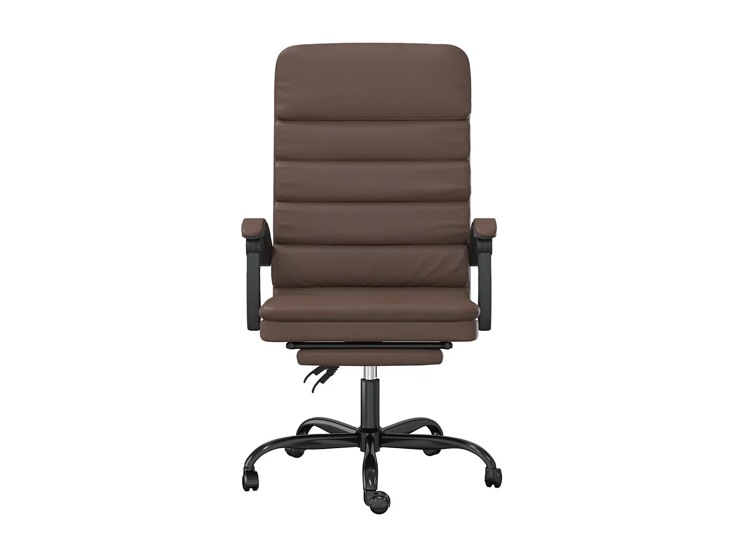 Fauteuil de massage inclinable de bureau Marron Similicuir REO86684