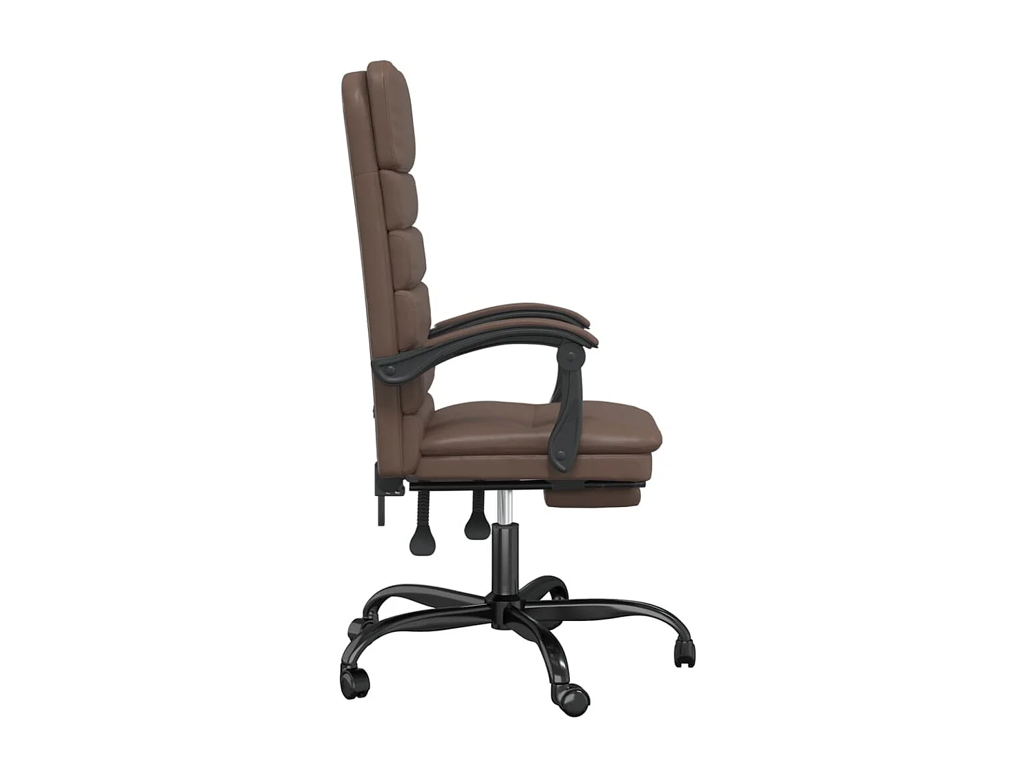 Fauteuil de massage inclinable de bureau Marron Similicuir REO86684