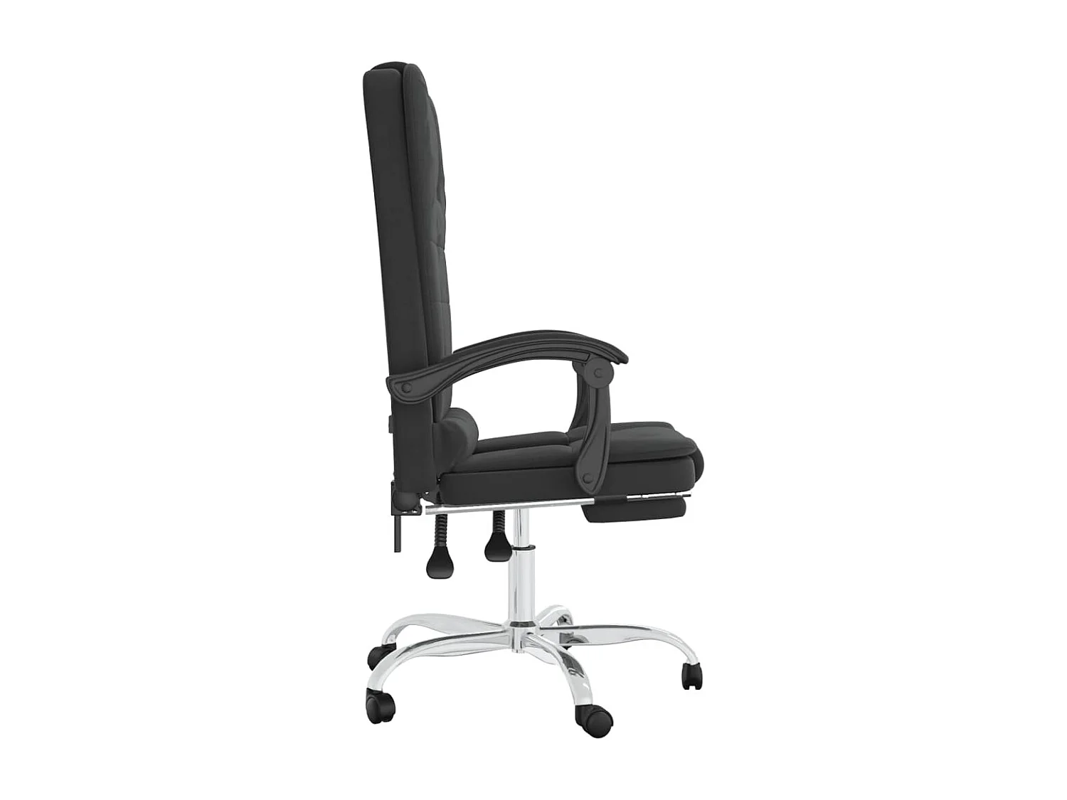 Fauteuil de massage inclinable de bureau Noir Similicuir REO65439
