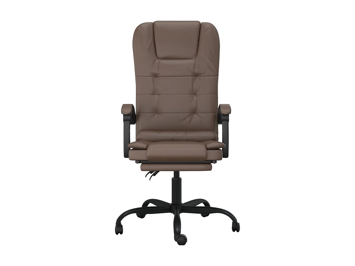 Fauteuil de massage inclinable de bureau Marron Similicuir REO73769