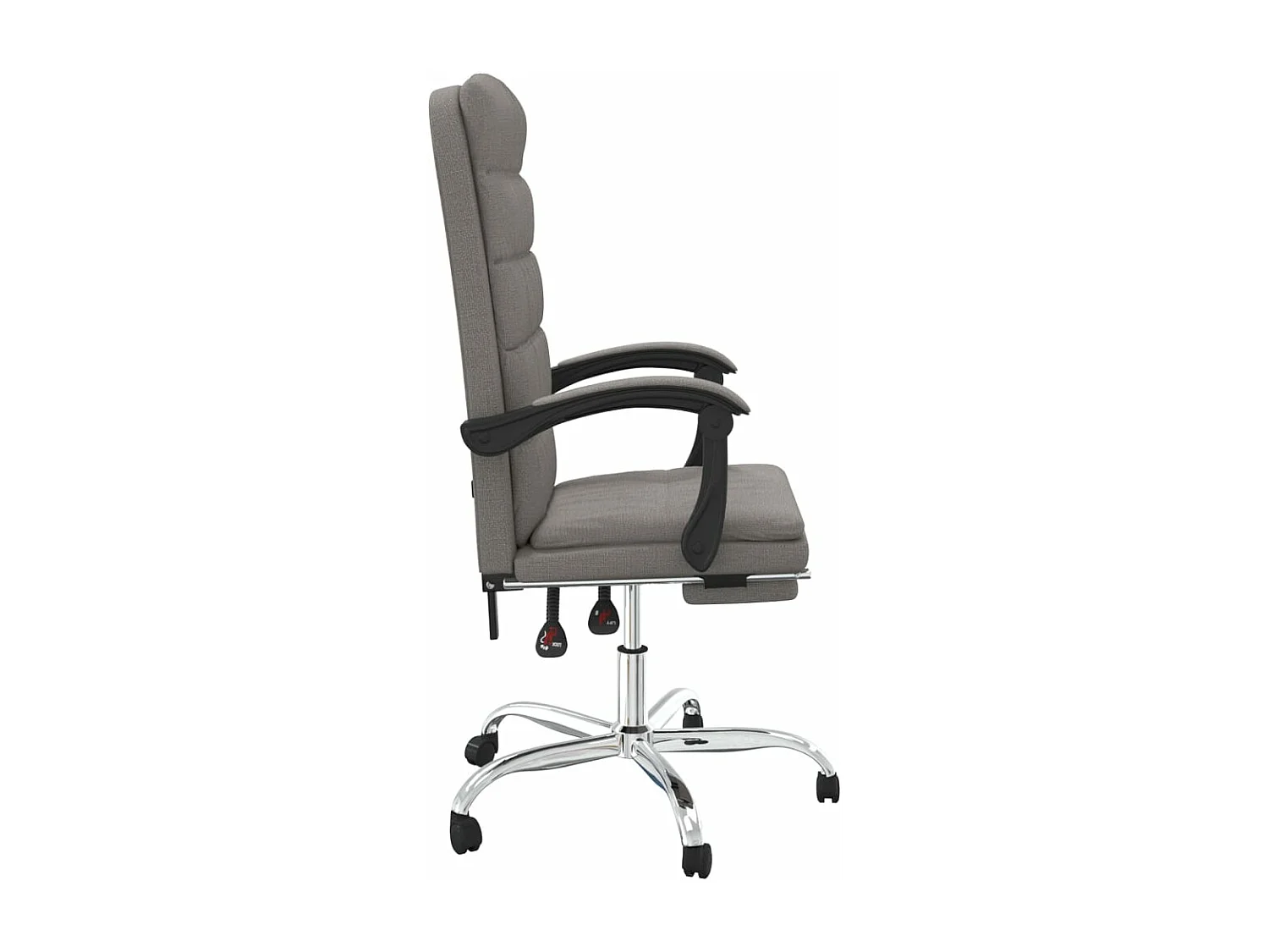 Silla de oficina reclinable de tela gris taupé ES284635
