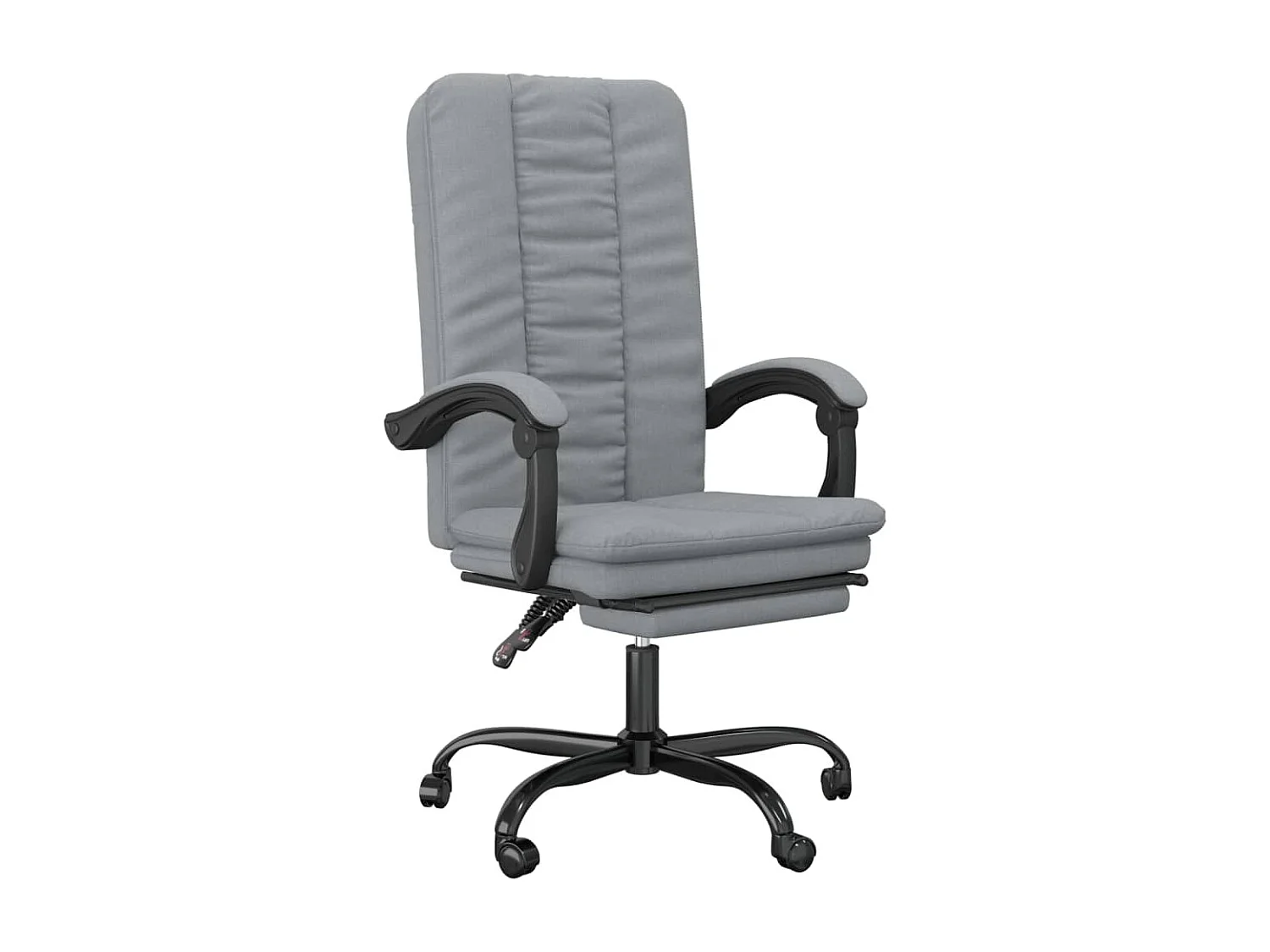 Silla de oficina reclinable de tela gris claro ES371885
