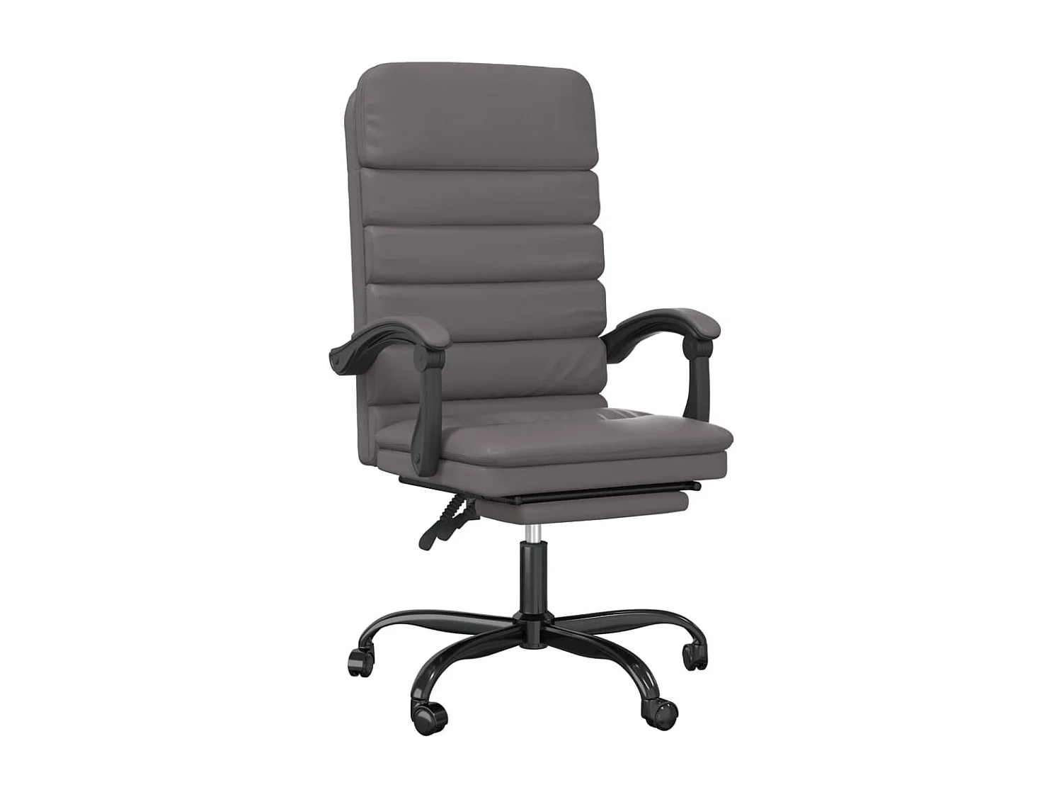 Fauteuil de massage inclinable de bureau Gris Similicuir REO64528