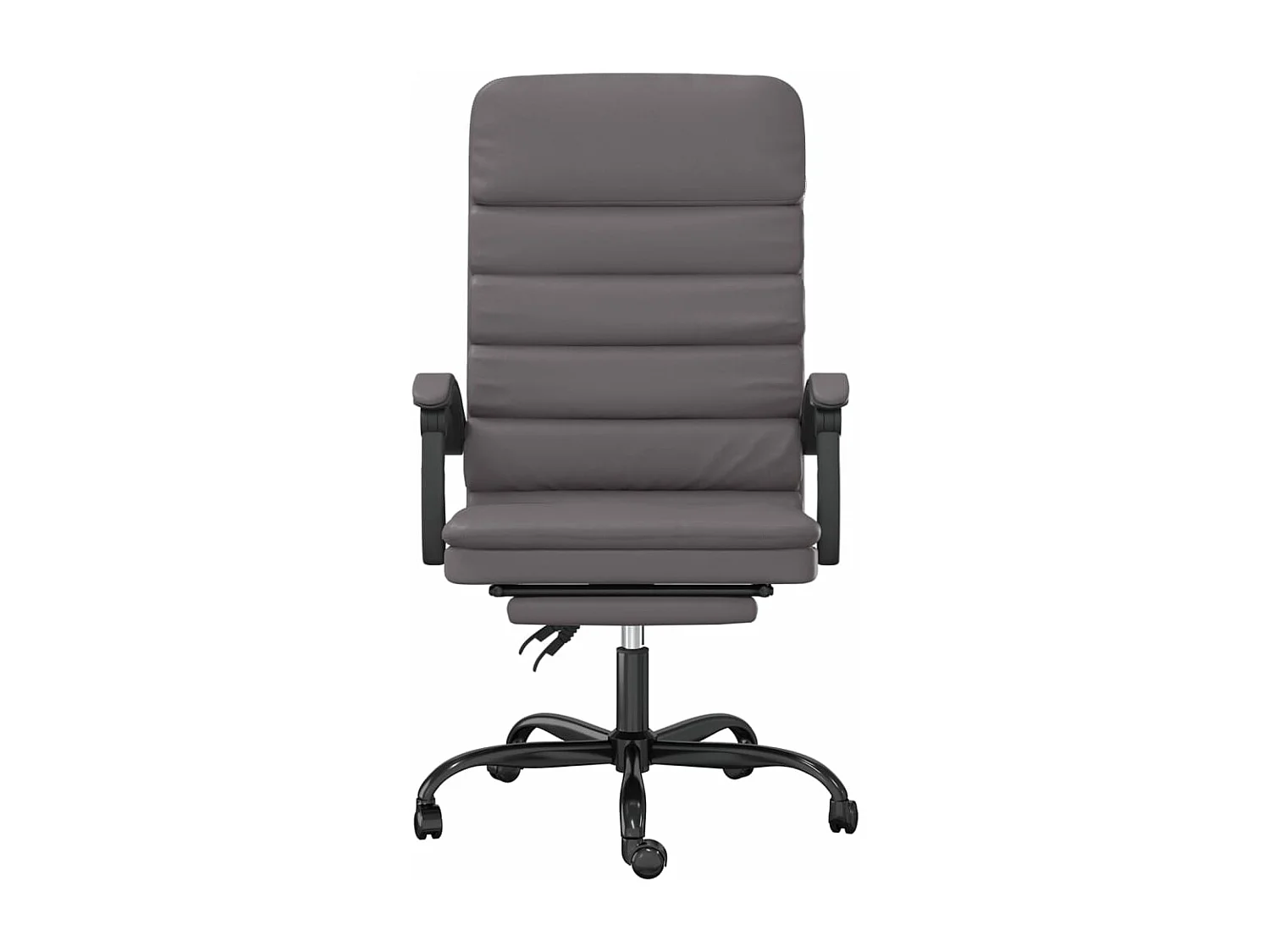 Fauteuil de massage inclinable de bureau Gris Similicuir REO64528