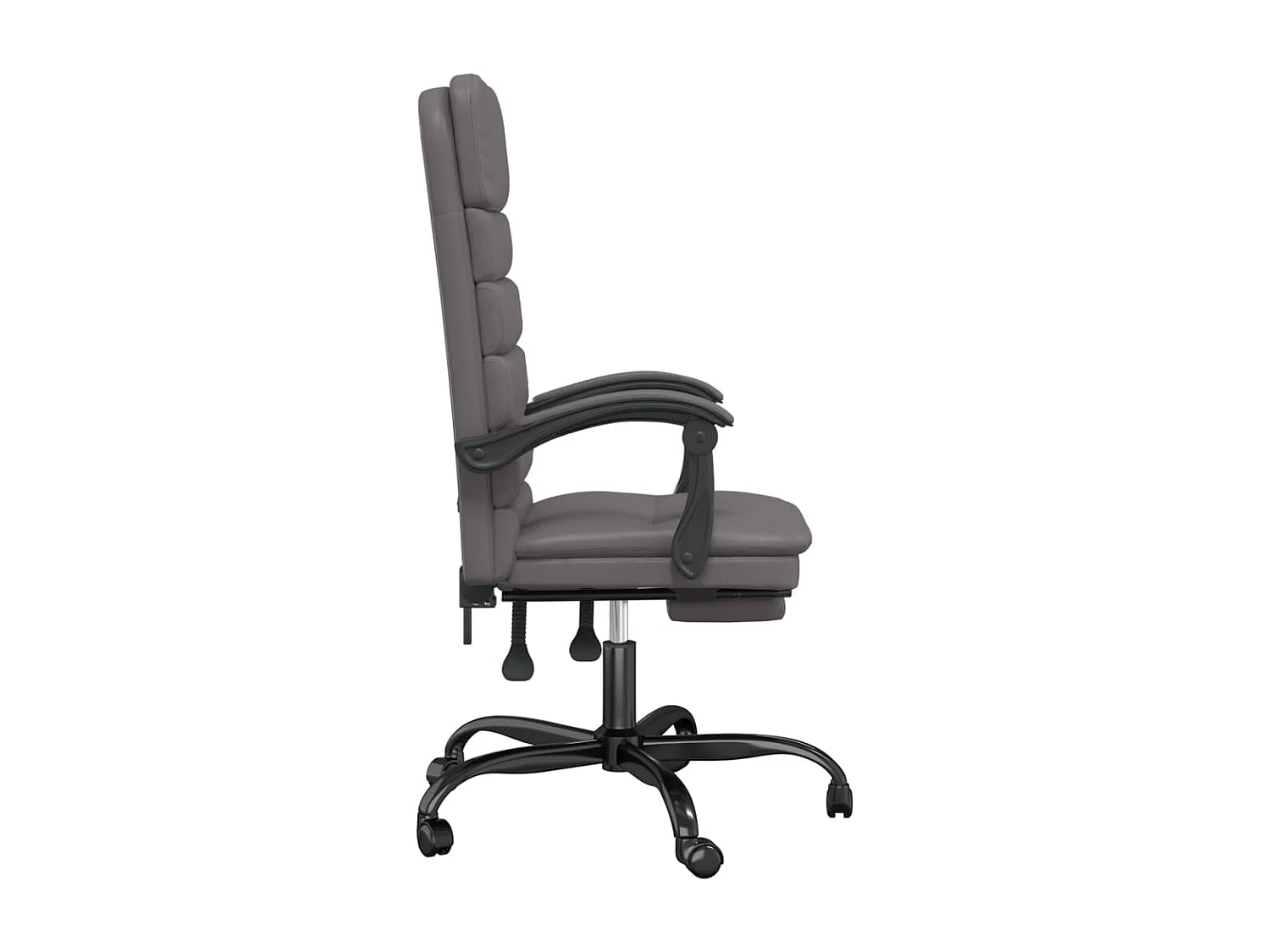 Fauteuil de massage inclinable de bureau Gris Similicuir REO64528