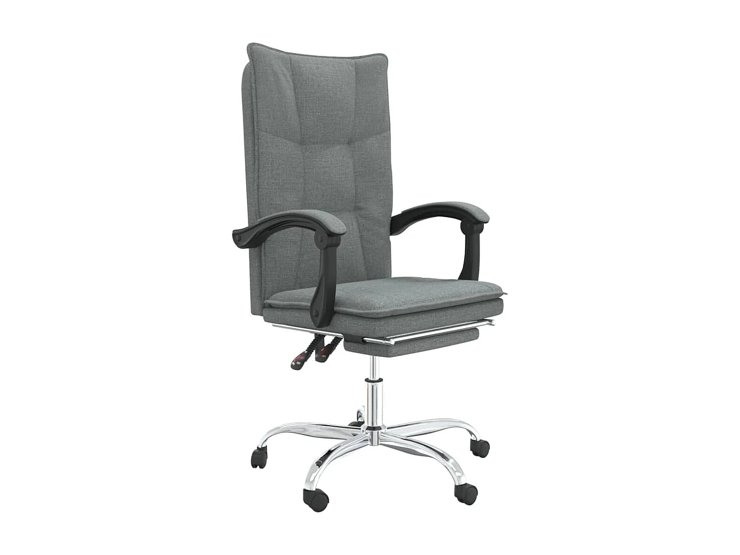 Silla de oficina reclinable de tela gris oscuro ES337385