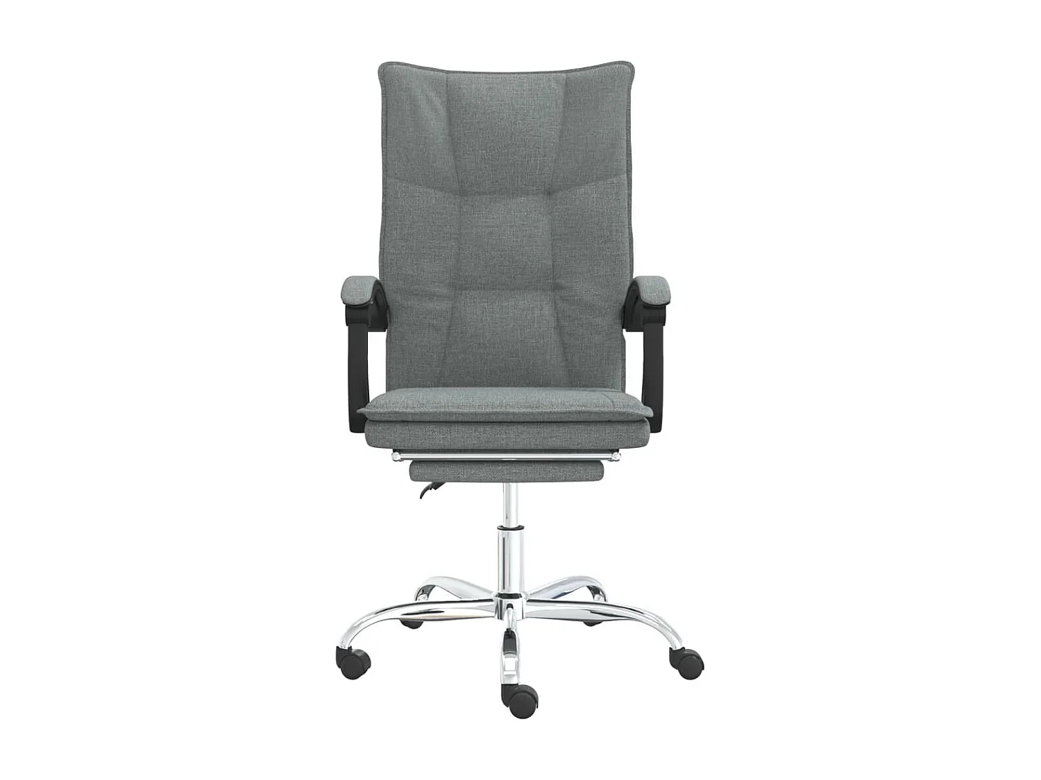 Silla de oficina reclinable de tela gris oscuro ES337385