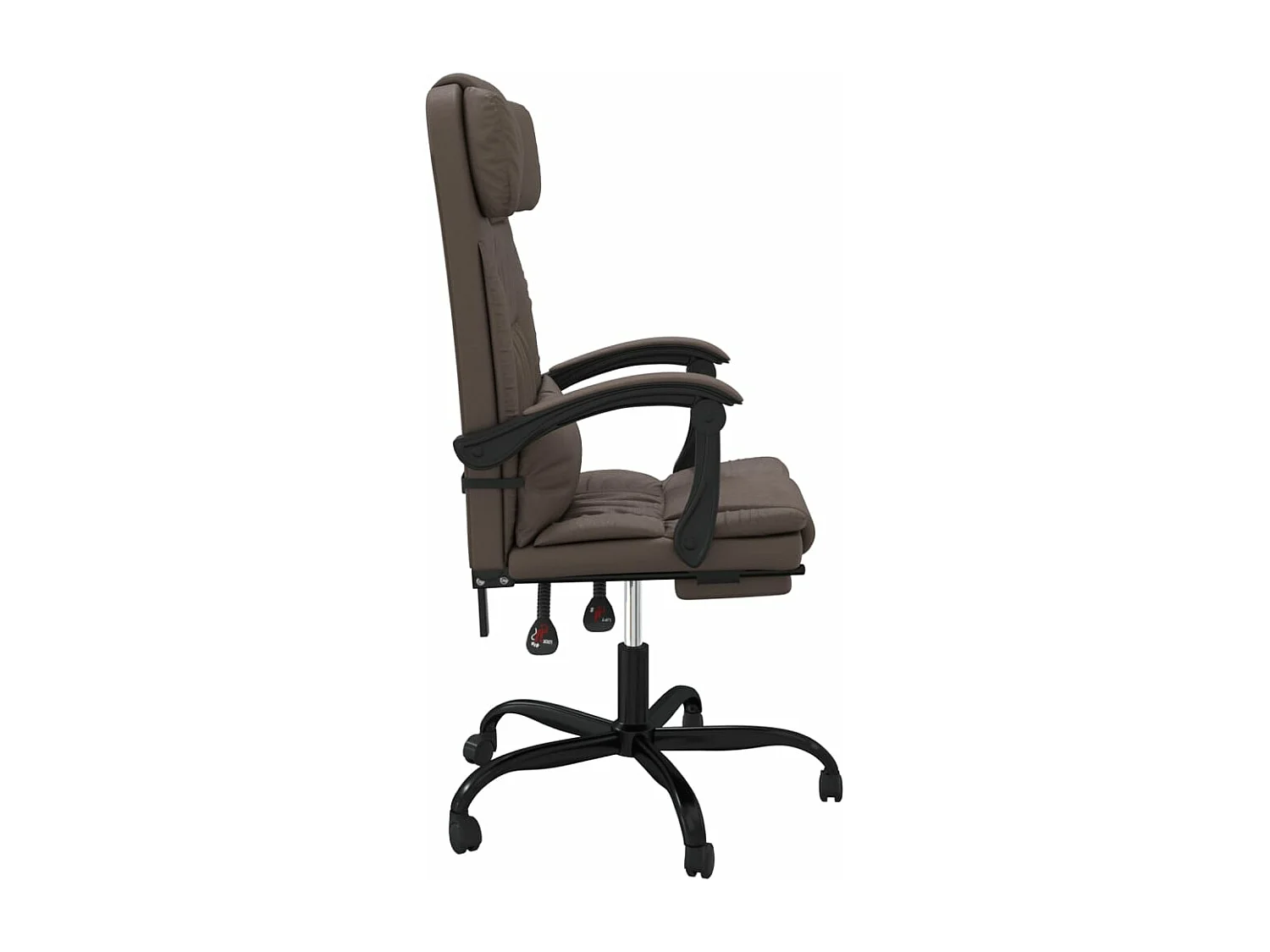 Silla de oficina reclinable cuero sintético marrón ES647589