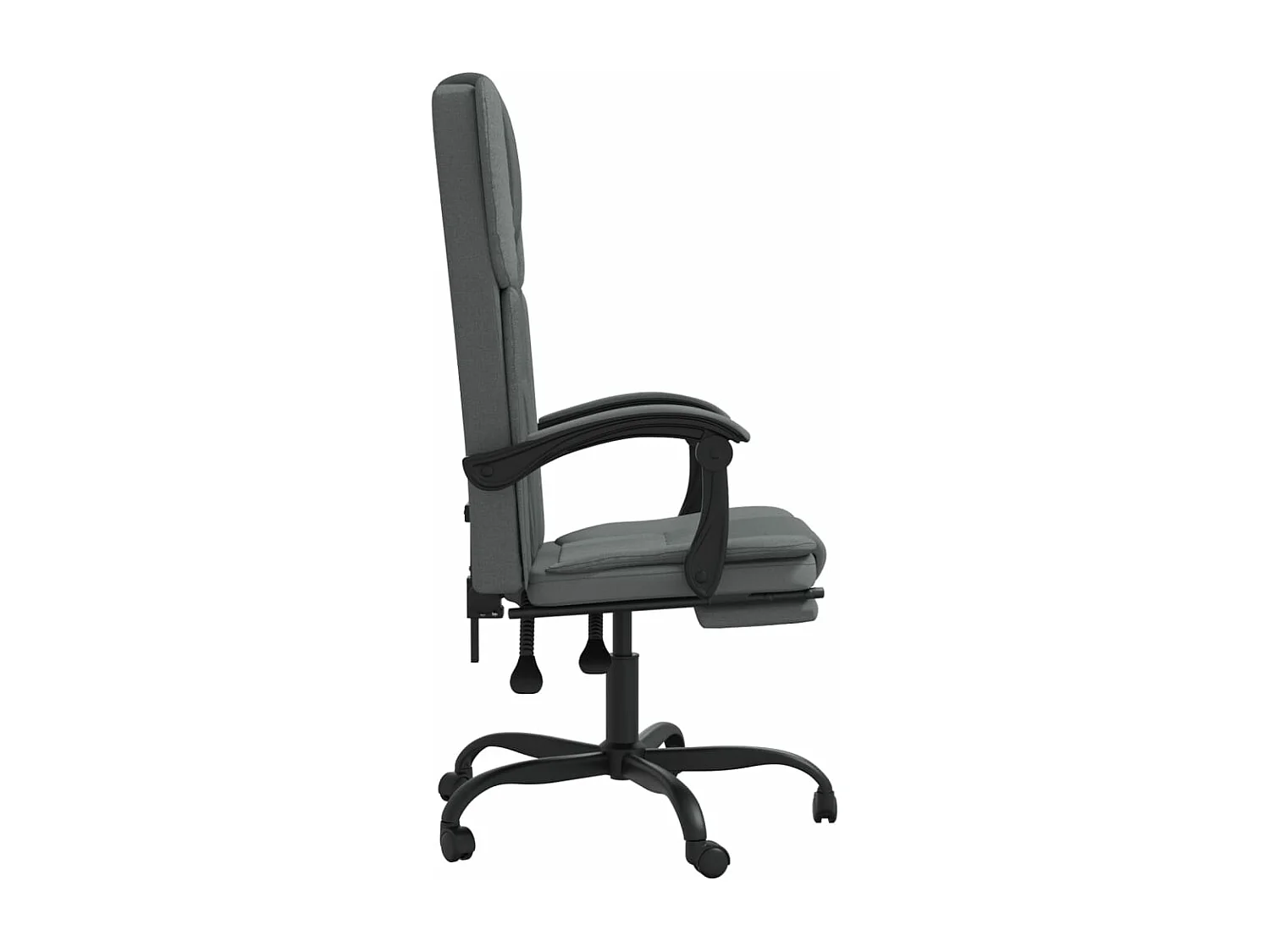 Silla de oficina reclinable de tela gris oscuro ES479858