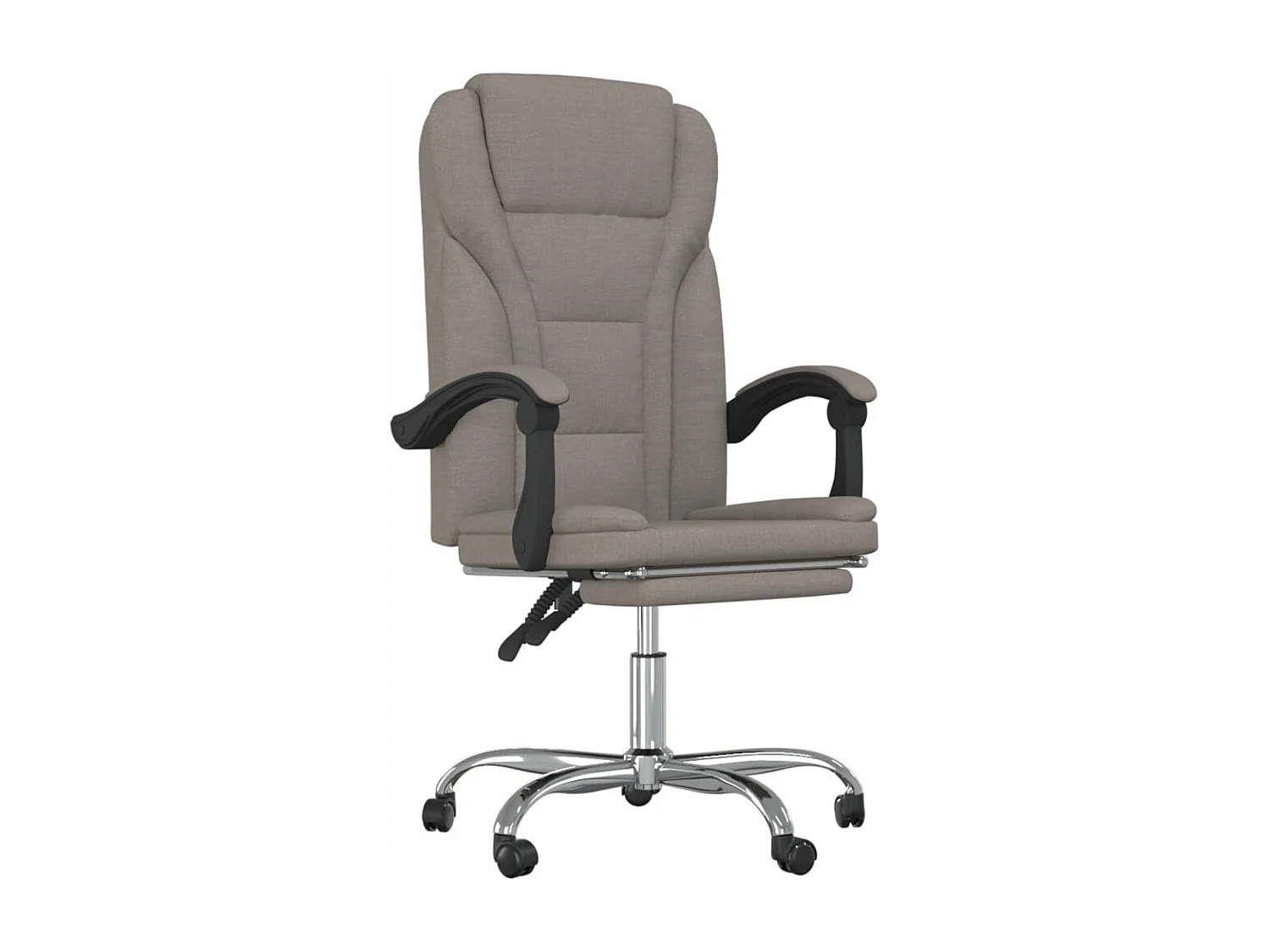 Silla de oficina reclinable de tela gris taupé ES469005