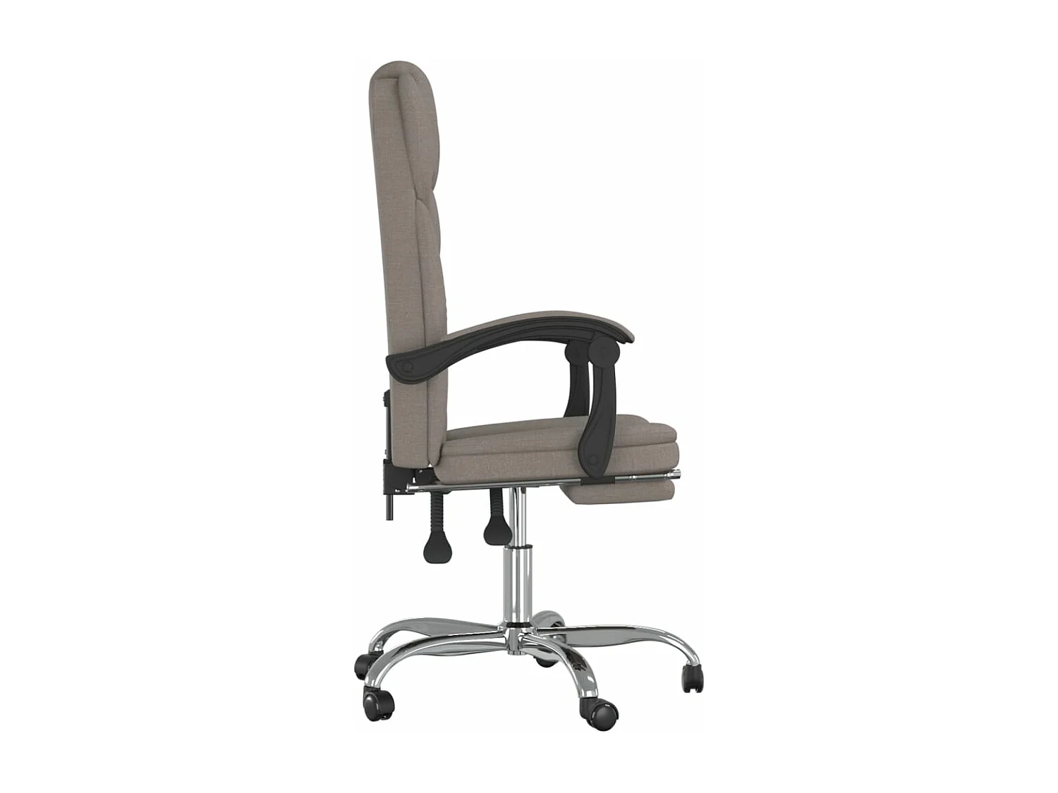 Silla de oficina reclinable de tela gris taupé ES469005