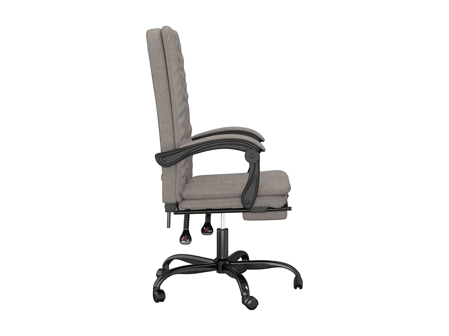Fauteuil inclinable de bureau Taupe Tissu REO76155