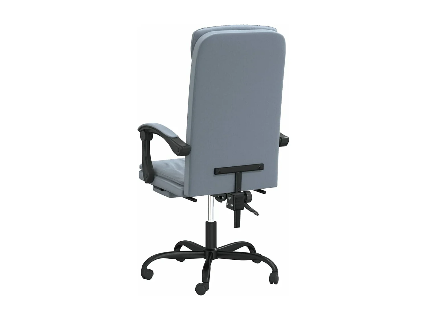Silla de oficina reclinable de terciopelo gris oscuro ES107509