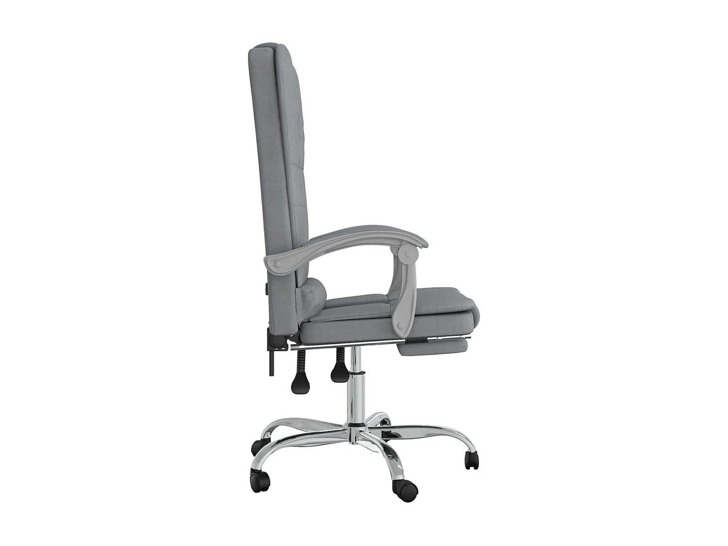 Fauteuil de massage inclinable de bureau Gris clair Tissu REO52584
