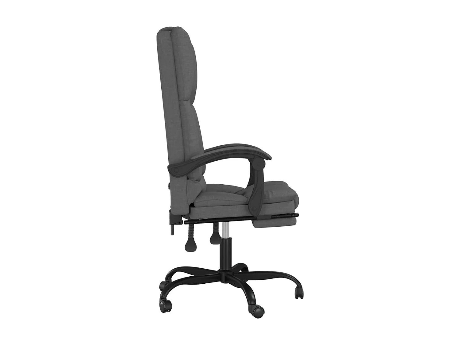 Fauteuil de massage inclinable de bureau Gris foncé Tissu REO42787