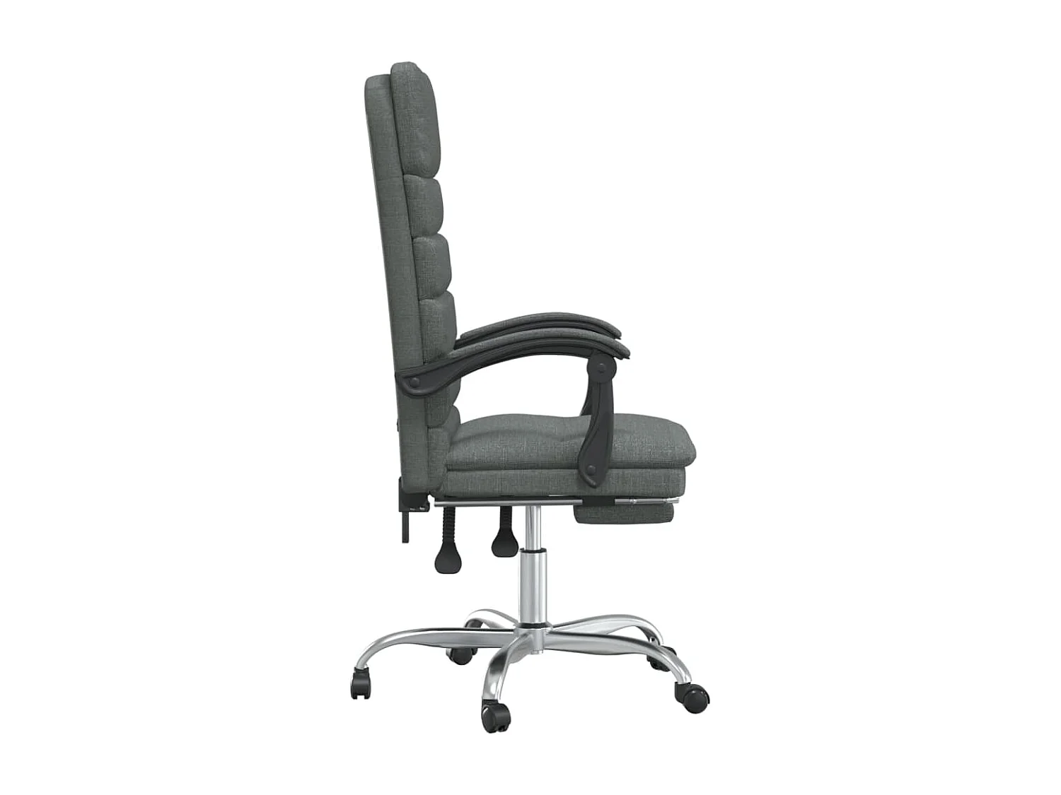 Fauteuil de massage inclinable de bureau Gris foncé Tissu REO39235