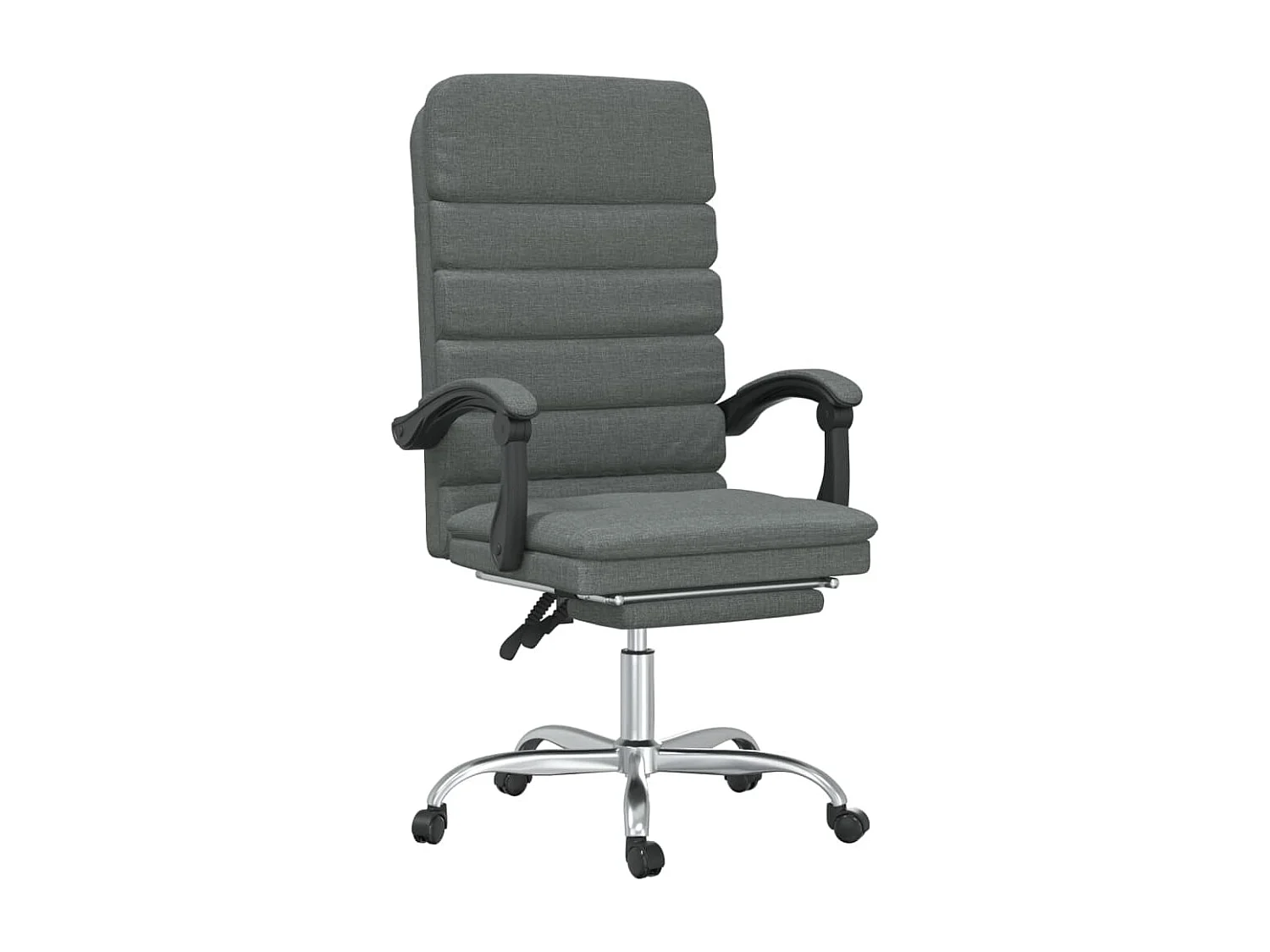 Fauteuil de massage inclinable de bureau Gris foncé Tissu REO39235