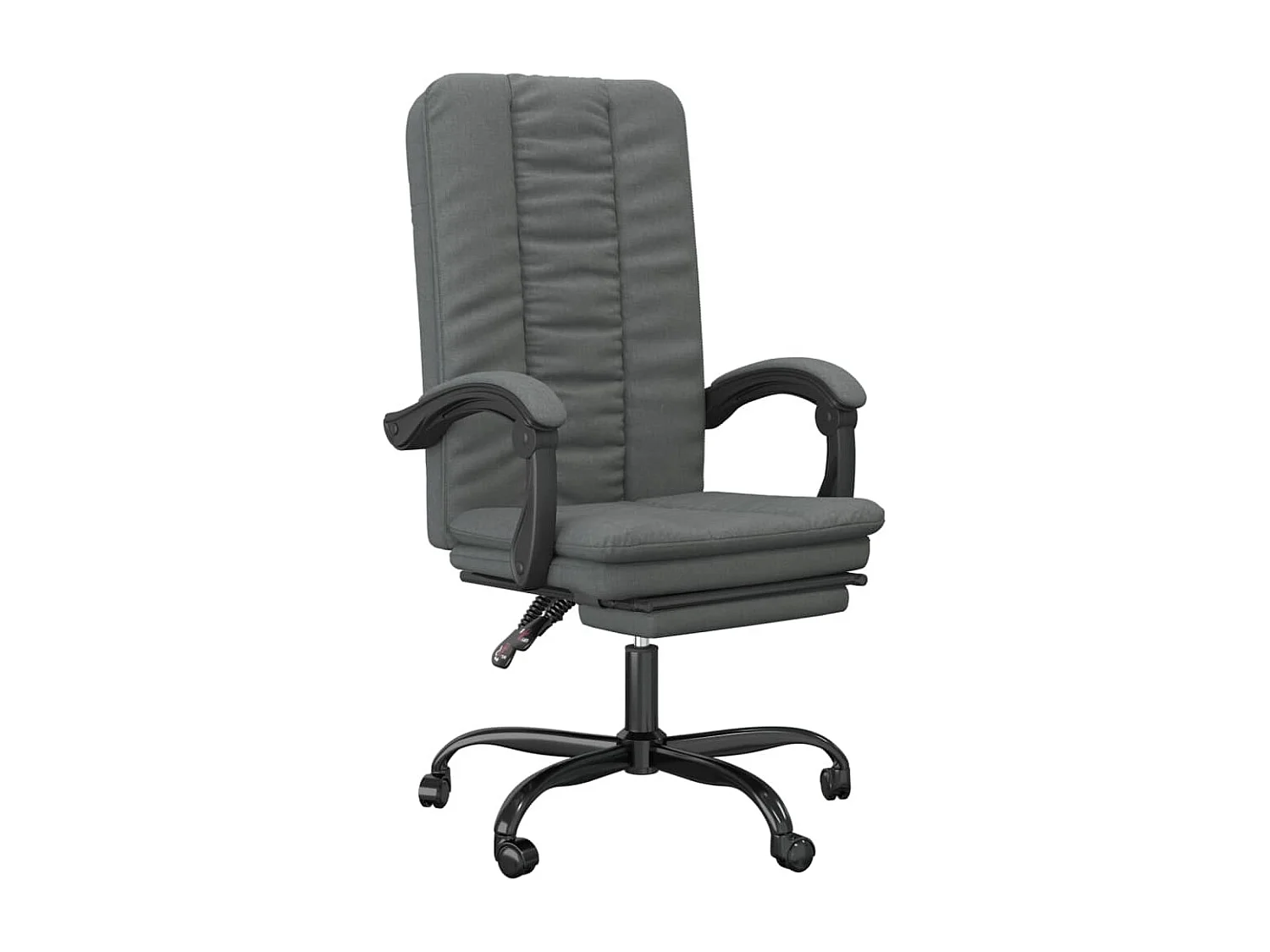 Silla de oficina reclinable de tela gris oscuro ES884134