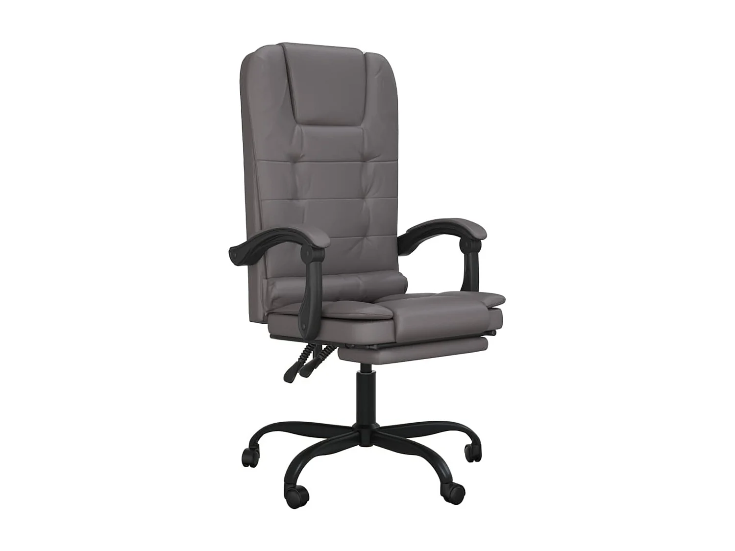Fauteuil de massage inclinable de bureau Gris Similicuir REO22617