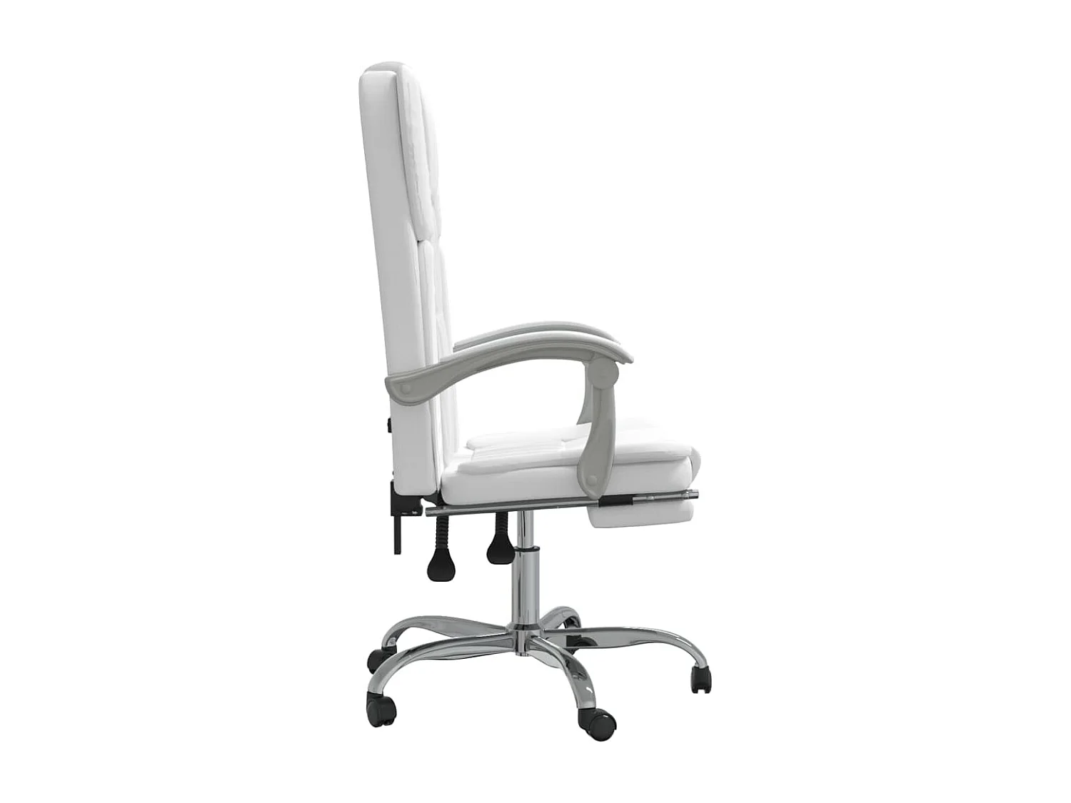 Cadeira de escritório reclinável couro artificial branco PT464584