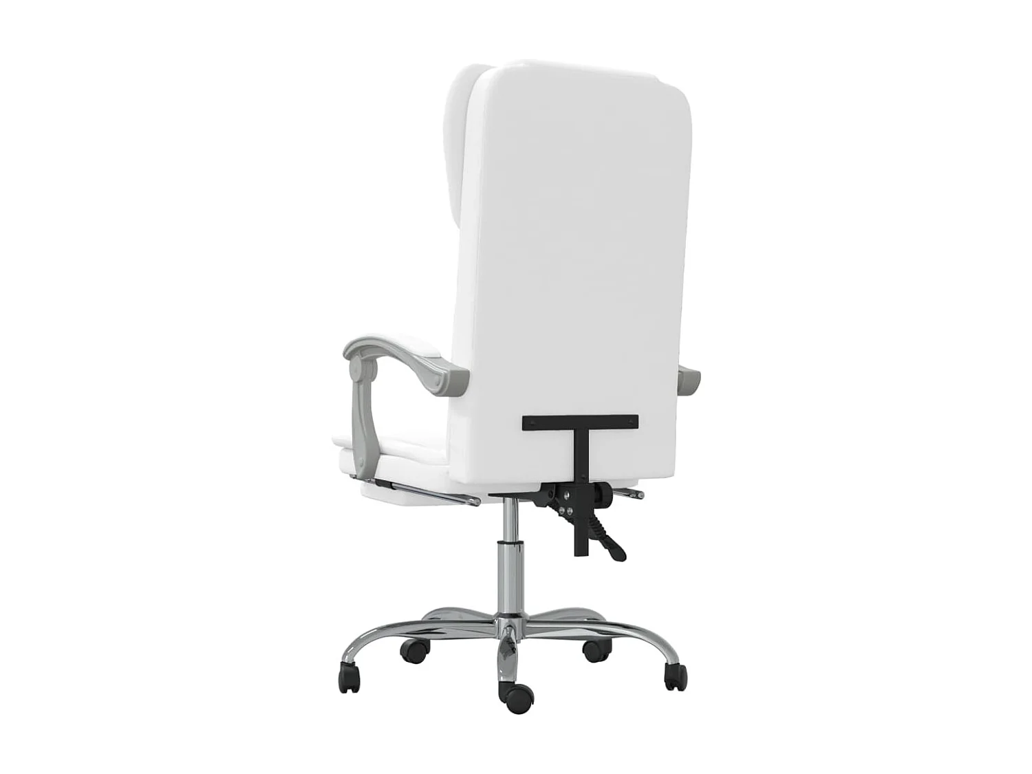Cadeira de escritório reclinável couro artificial branco PT464584