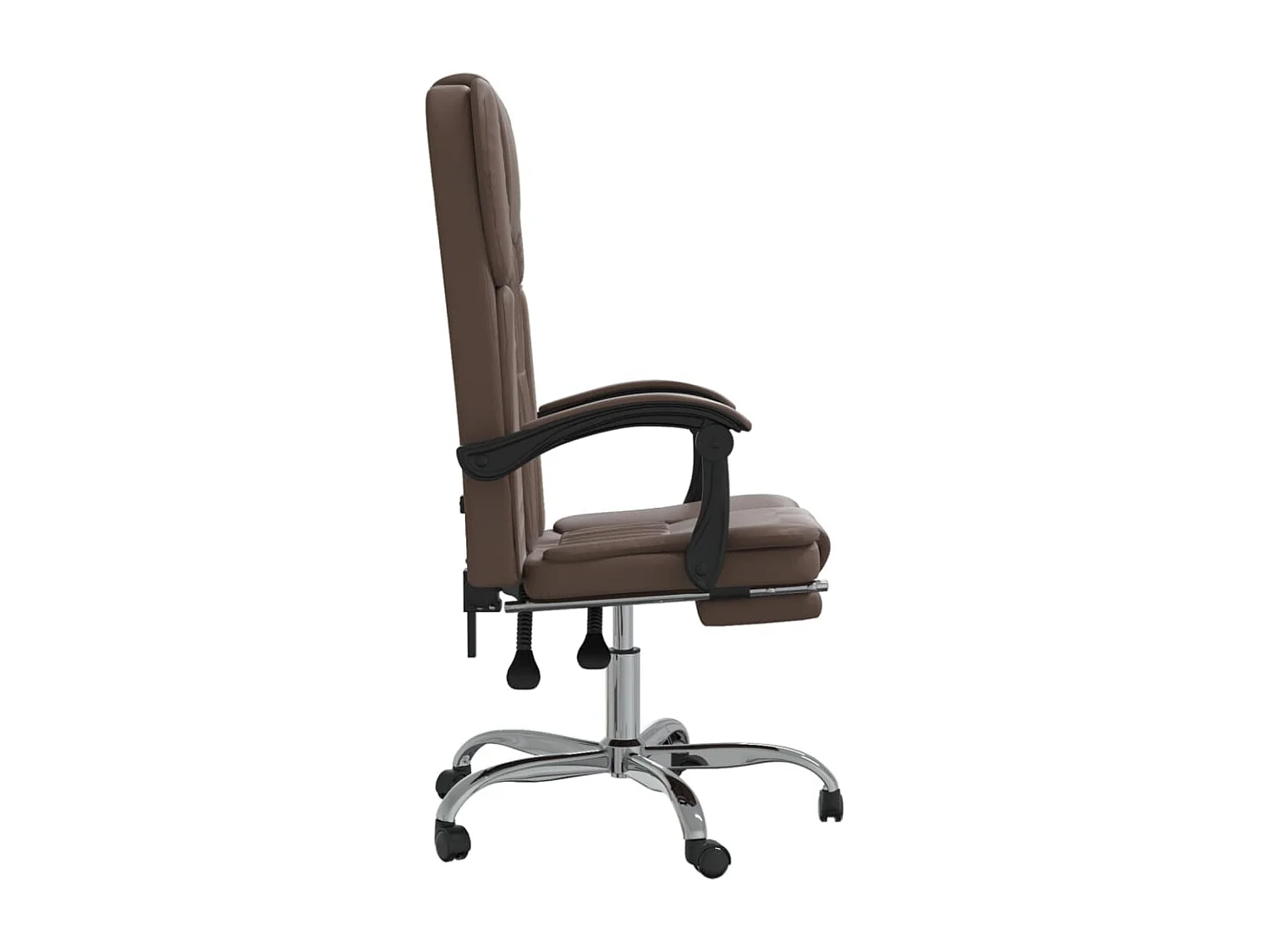 Silla de oficina reclinable cuero sintético marrón ES358792