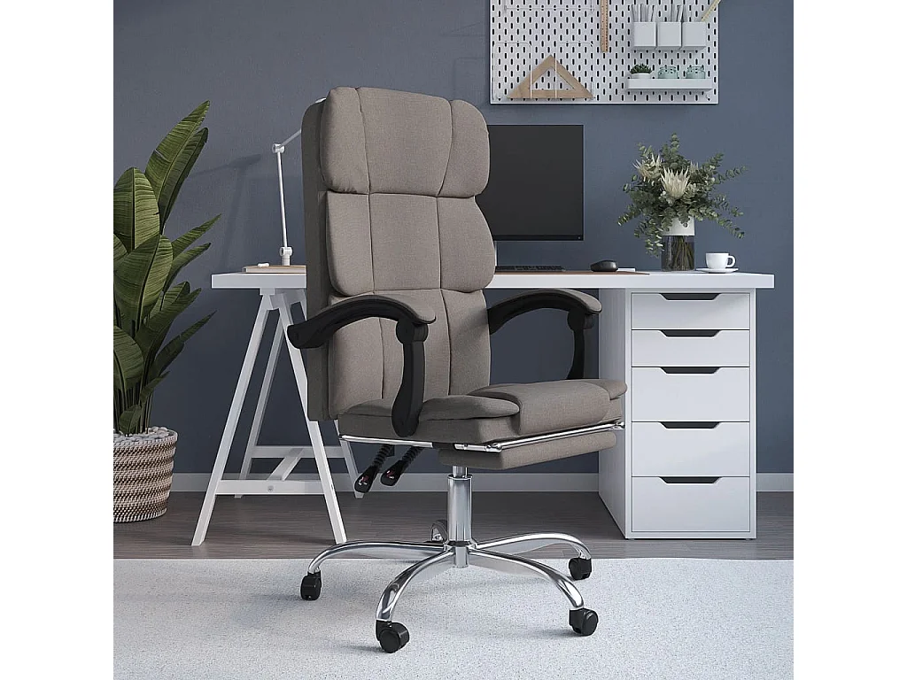 Fauteuil inclinable de bureau Taupe Tissu REO22667
