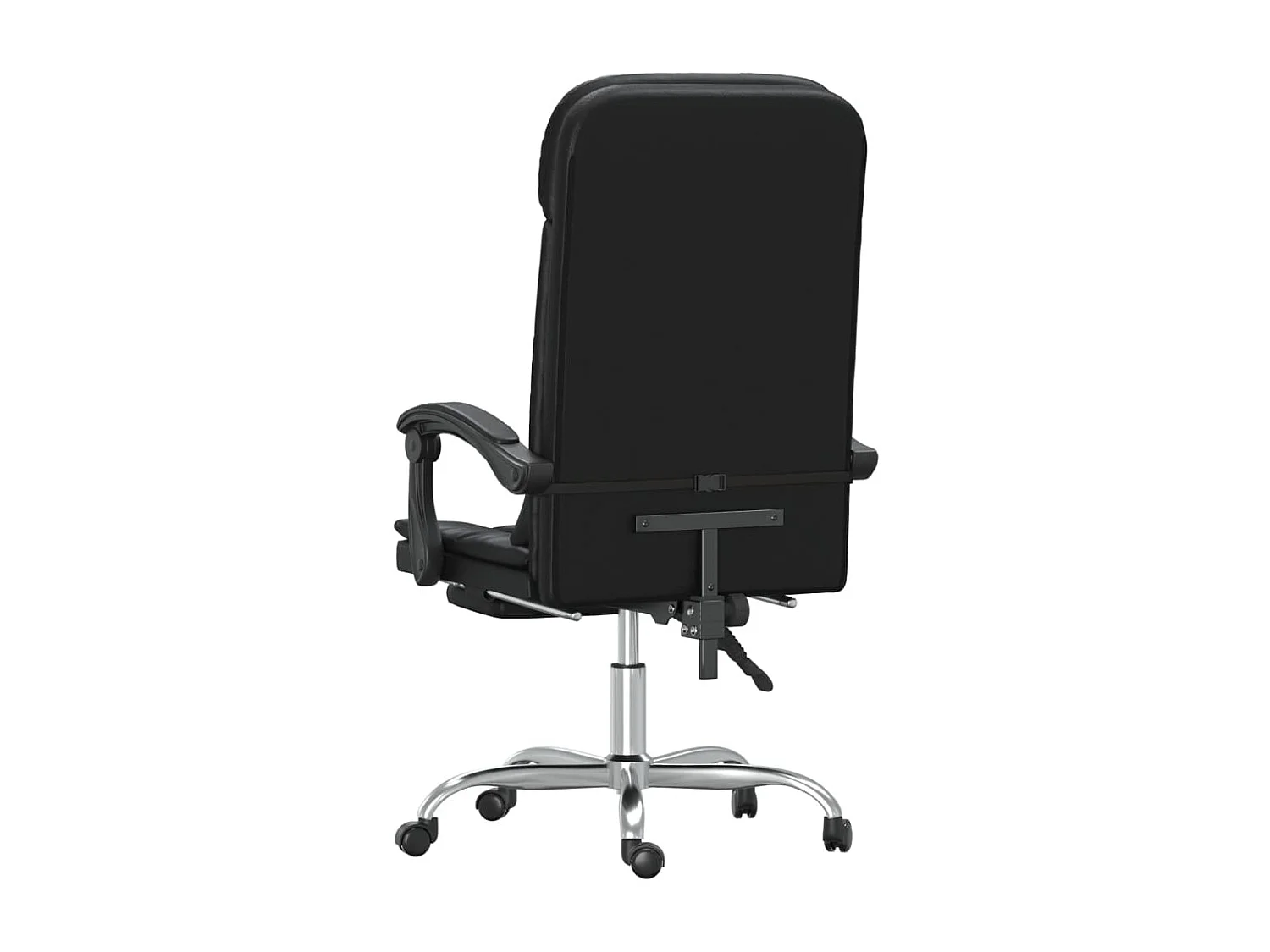 Silla de oficina reclinable masaje cuero sintético negro ES305368
