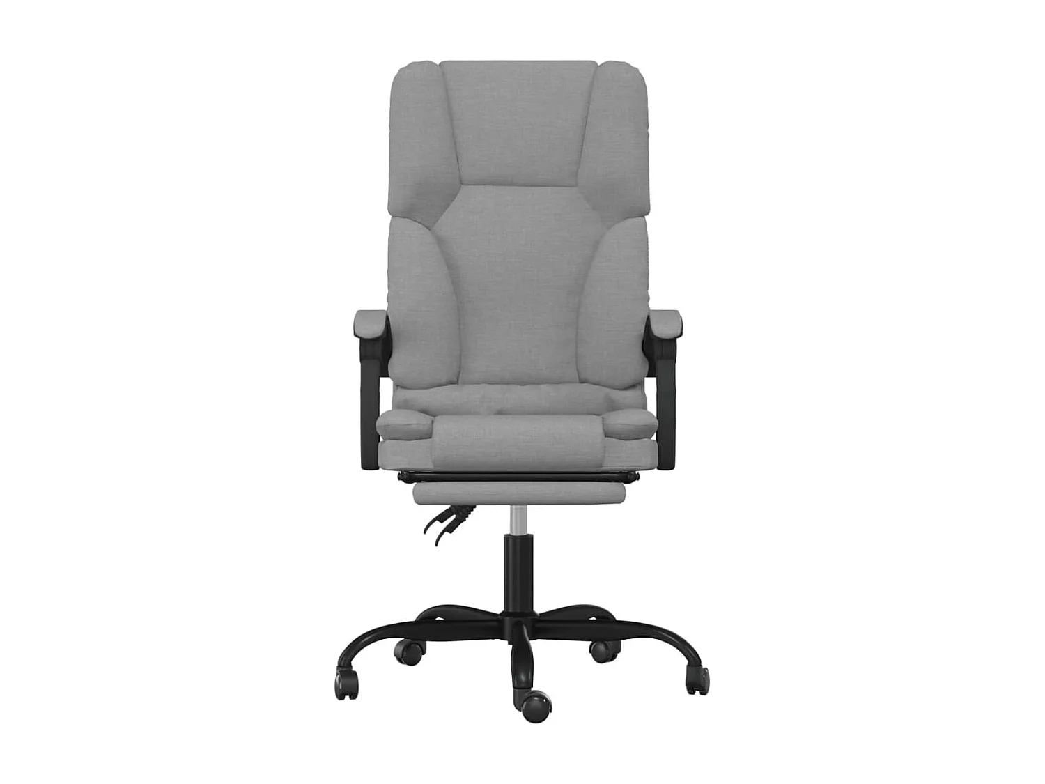 Fauteuil de massage inclinable de bureau Gris clair Tissu REO59206