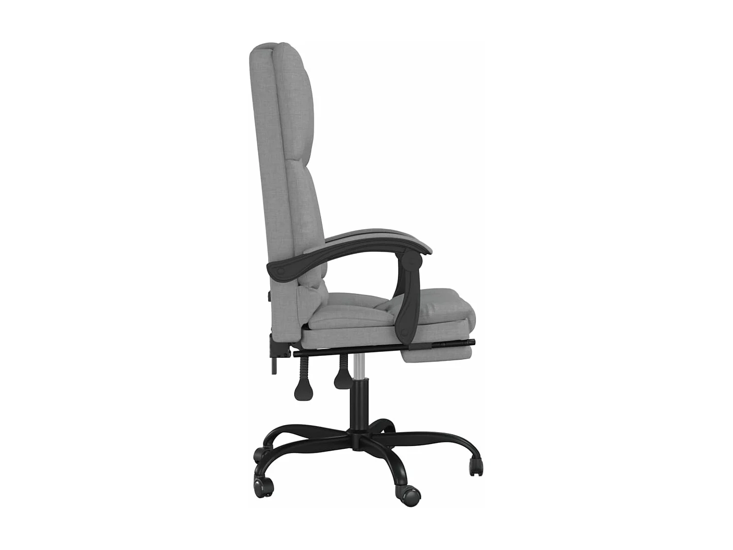 Fauteuil de massage inclinable de bureau Gris clair Tissu REO59206