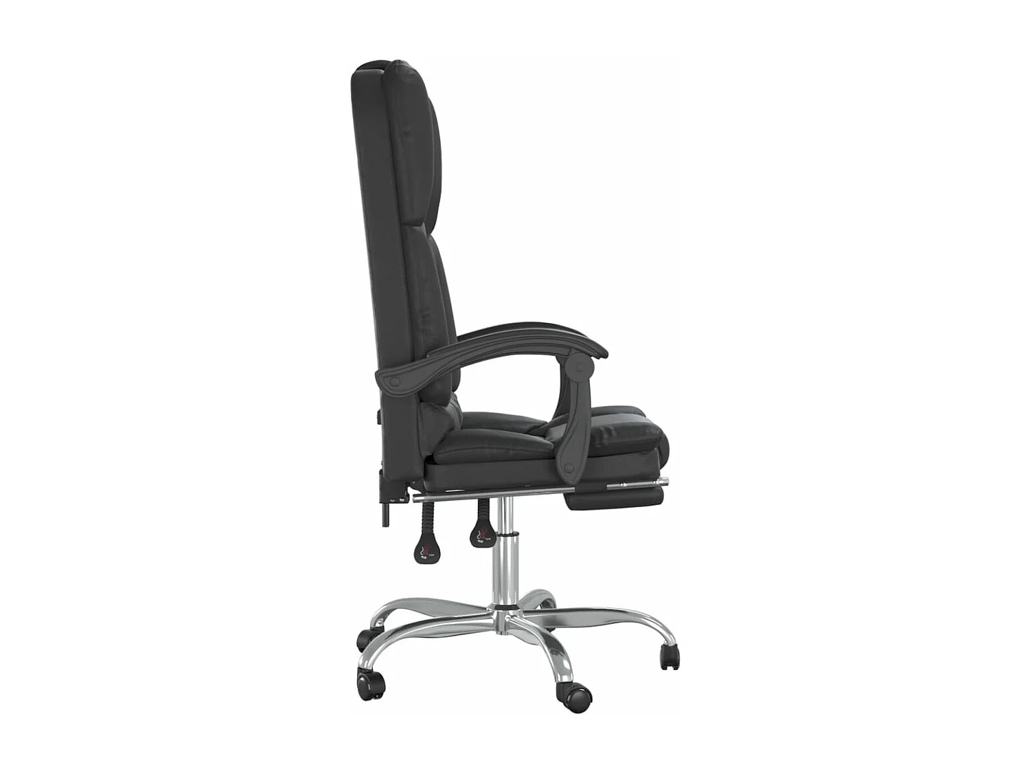 Fauteuil de massage inclinable de bureau Noir Similicuir REO88883
