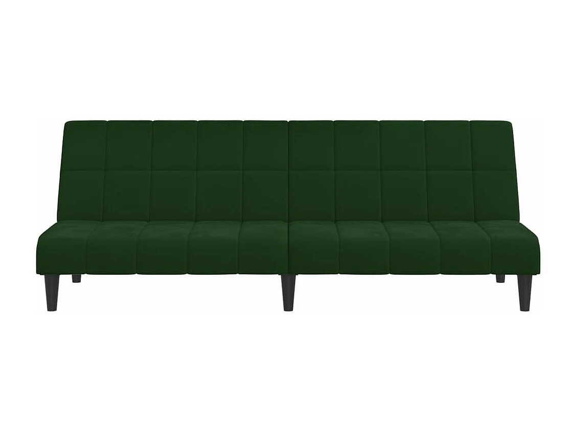 Sofá cama de 2 plazas terciopelo verde oscuro PWFG54706