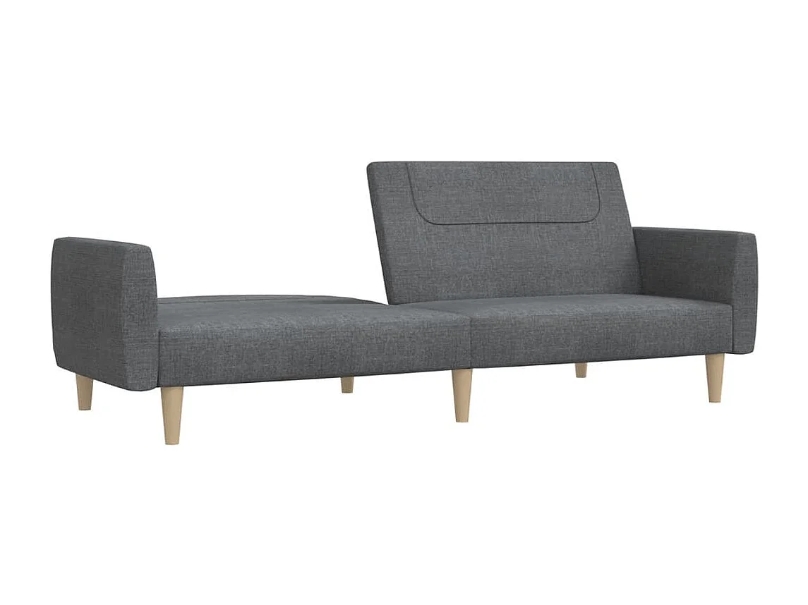 Sofá cama de 2 plazas tela gris claro PWFG79050