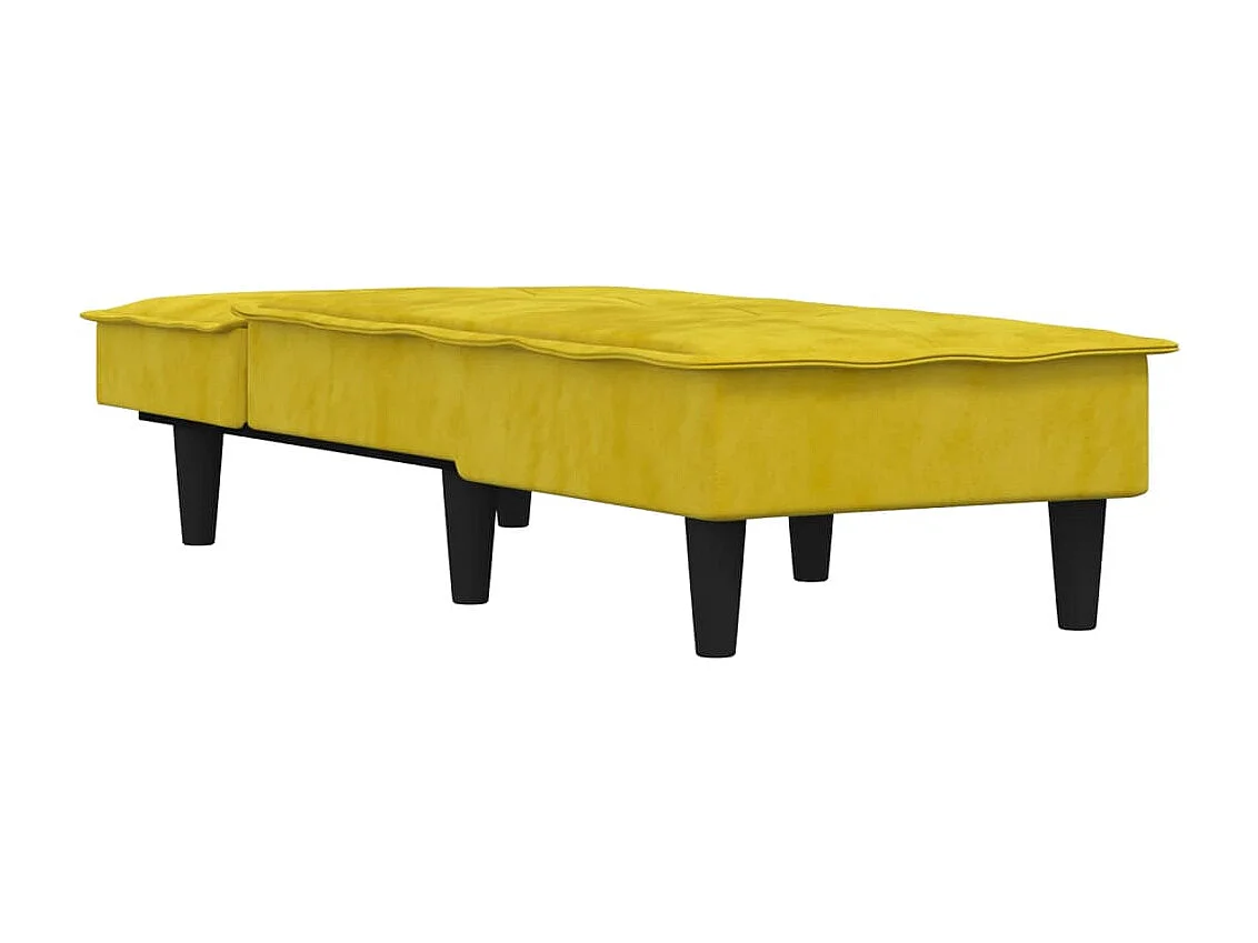 Sofá cama de terciopelo amarillo PWFG58497