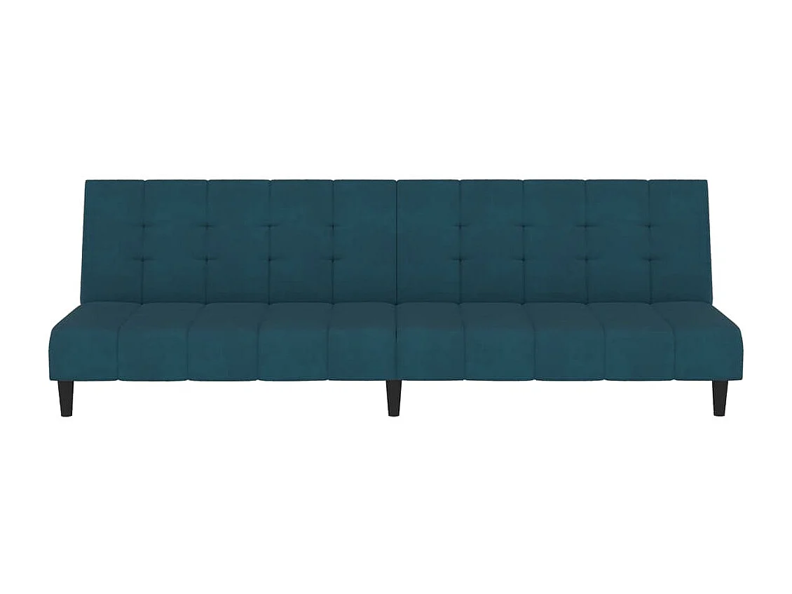 Canapé convertible à 2 places Bleu Velours REO18813