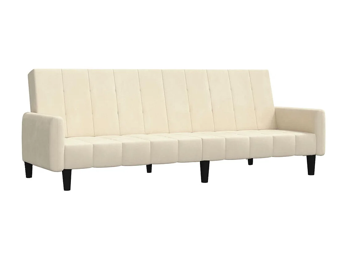 Canapé convertible à 2 places crème velours REO91029