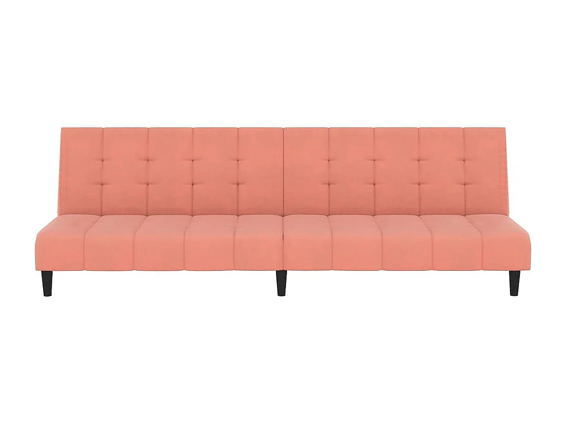 Canapé convertible à 2 places rose velours REO12407