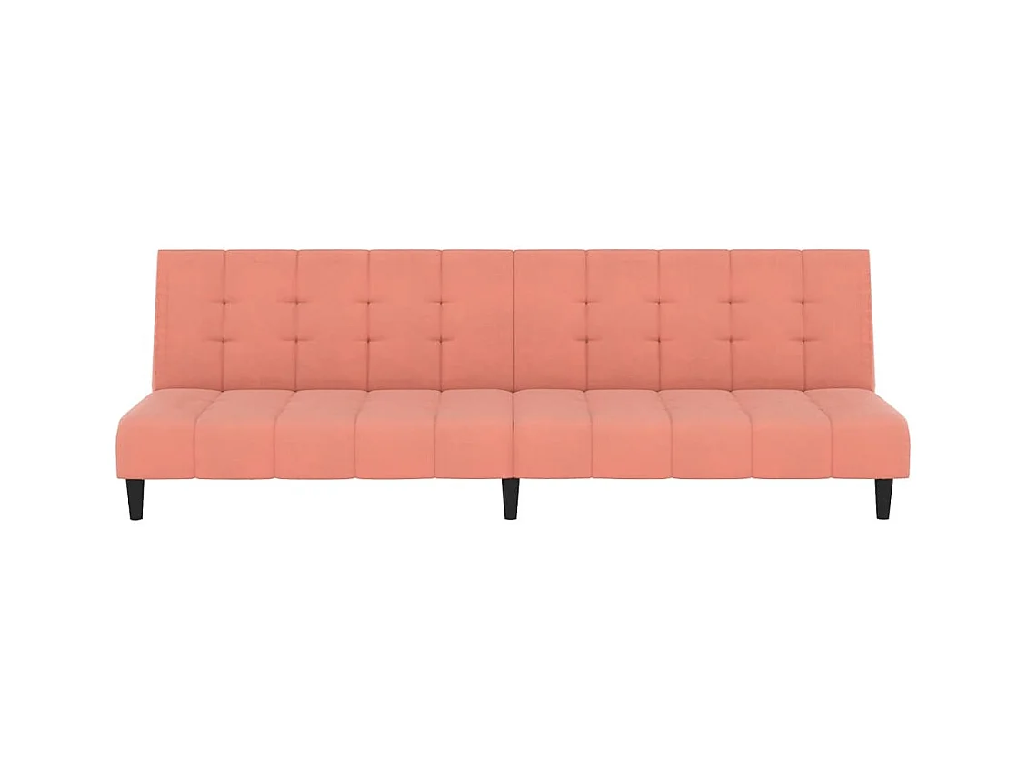 Canapé convertible à 2 places rose velours REO12407