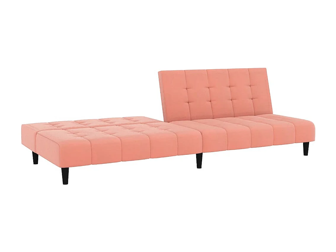 Sofá cama de 2 plazas terciopelo rosa PWFG87981