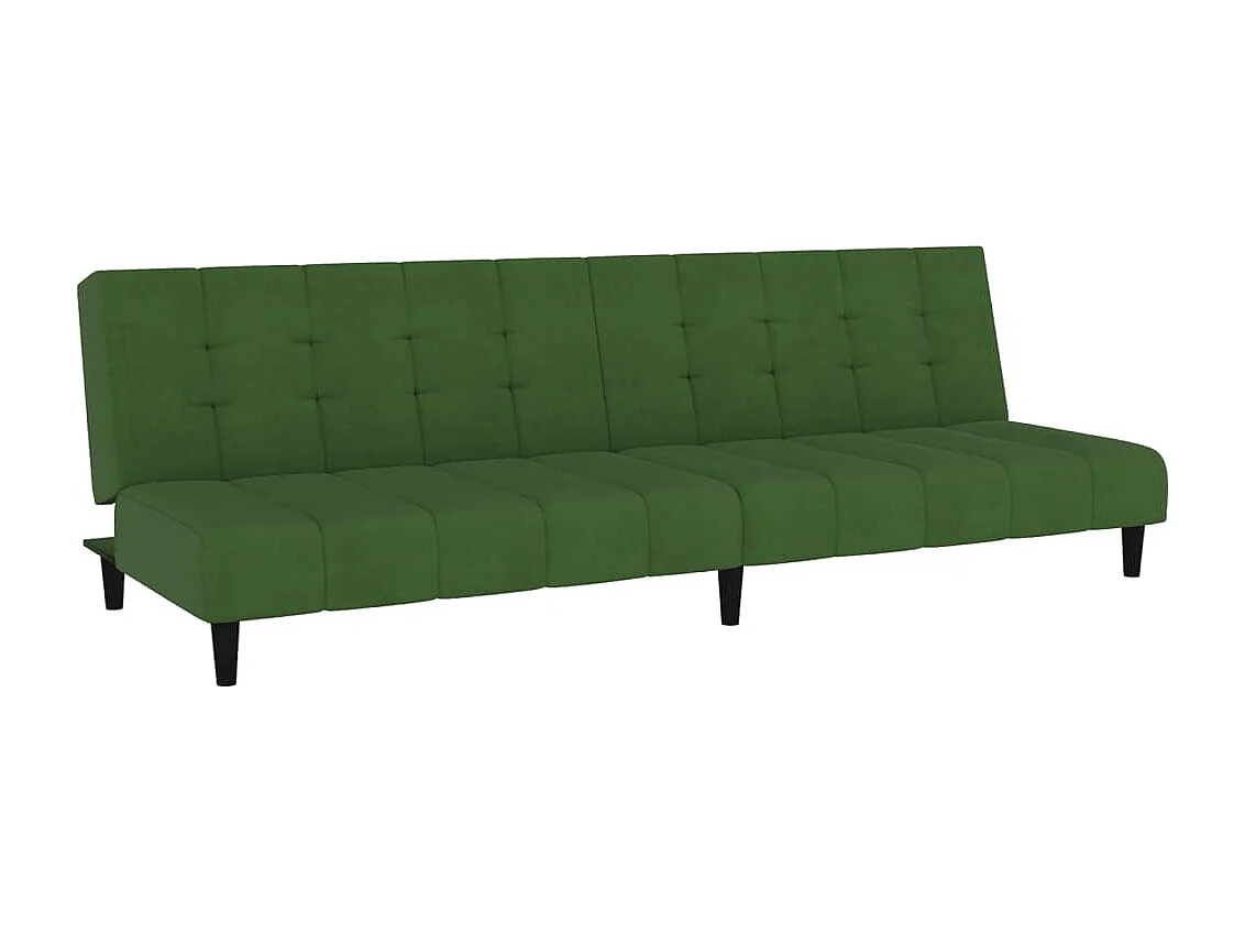 Sofá cama de 2 plazas terciopelo verde oscuro PWFG97207