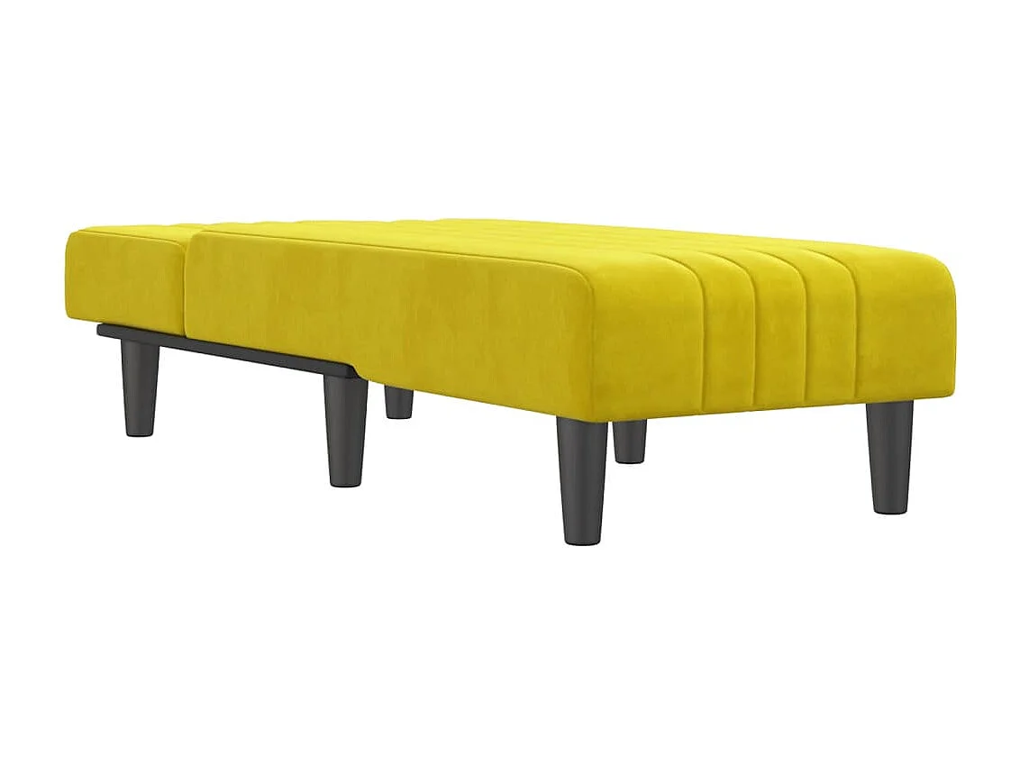 Canapé convertible jaune velours REO80510