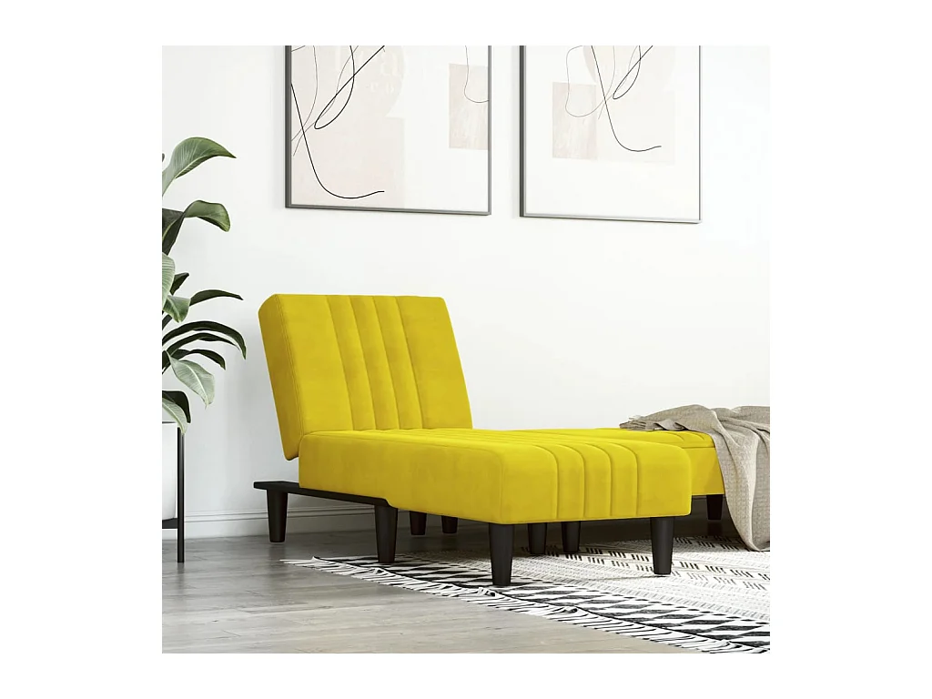 Canapé convertible jaune velours REO80510