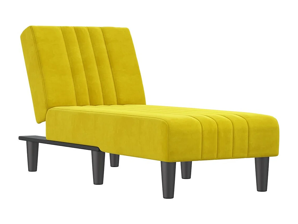 Chaise longue fluweel geel NL249522