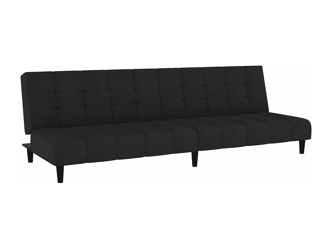Sofá-cama de 2 lugares veludo preto PT125533
