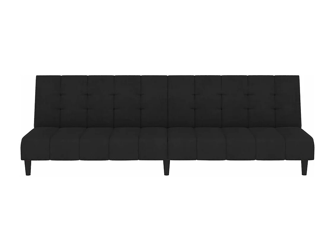 Sofá-cama de 2 lugares veludo preto PT125533