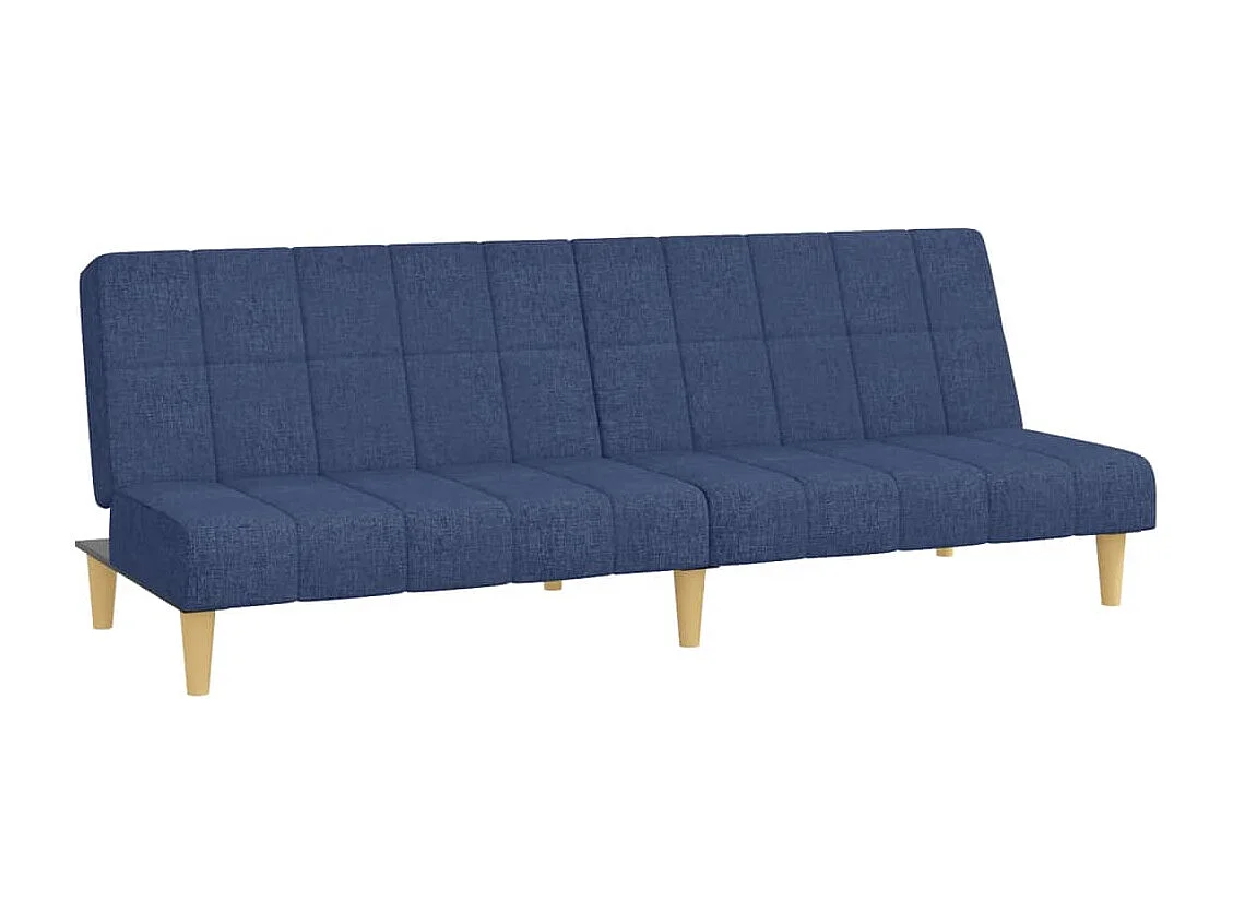 Canapé convertible à 2 places bleu tissu REO44662